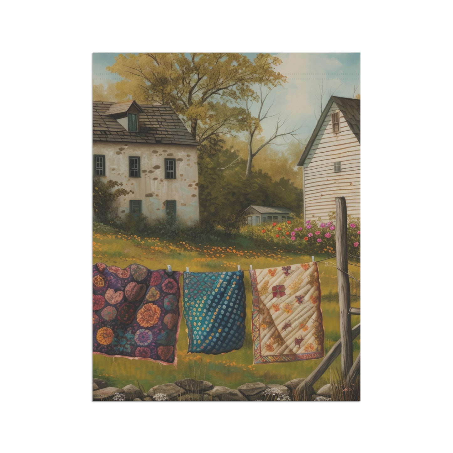 Country Quilts Garden & House Banner