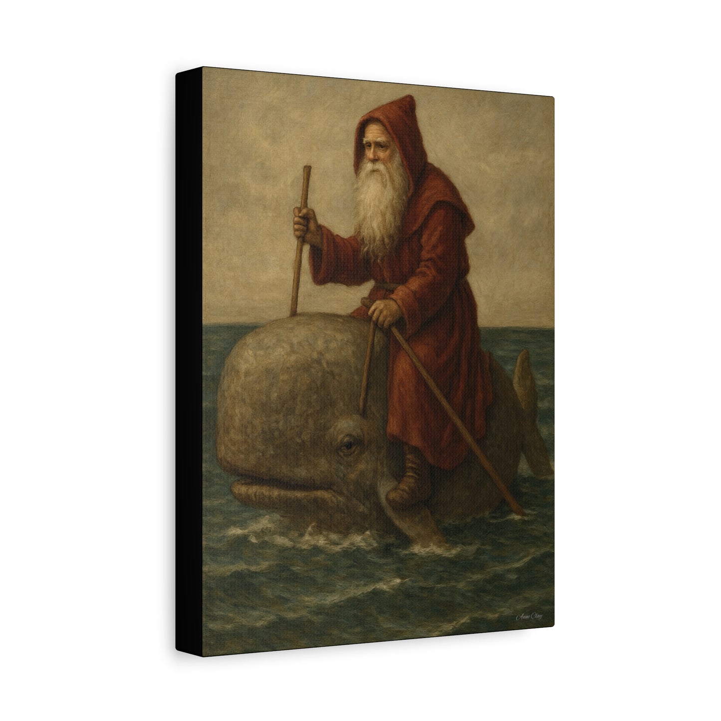 Whimsical Whale Art Canvas Print