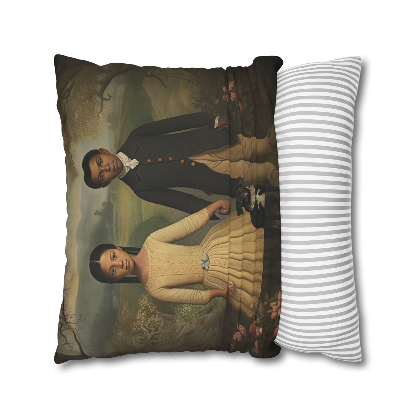 The Twins Square Poly Canvas Pillowcase
