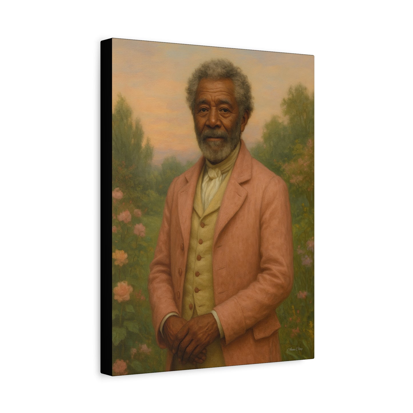 Elegant Stretched Canvas Art Print, Historical Portrait, Home Decor, Gift for History Lovers, Gallery Wall Art