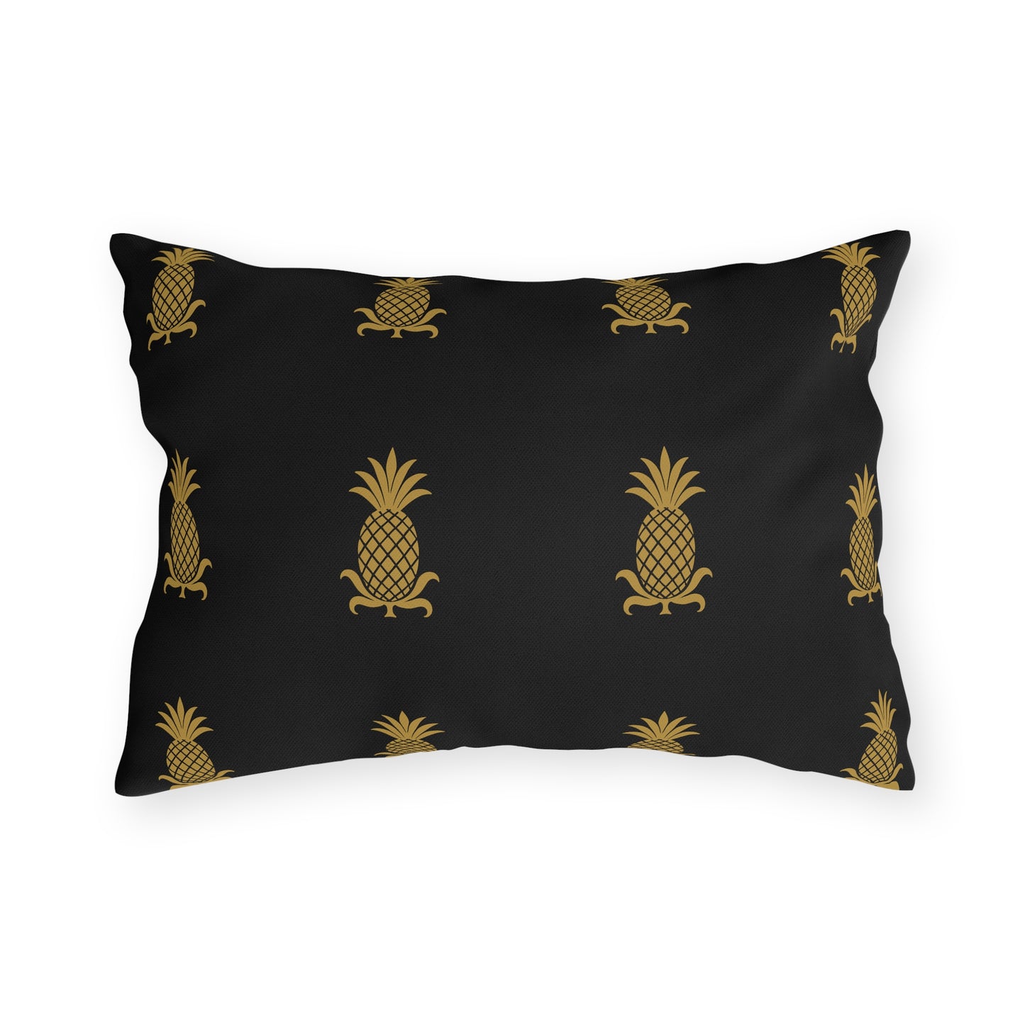 Golden Pineapple Outdoor Pillows - Tropical Decor, Garden Accessories, Patio Cushions, Summer Vibes, Home Decor
