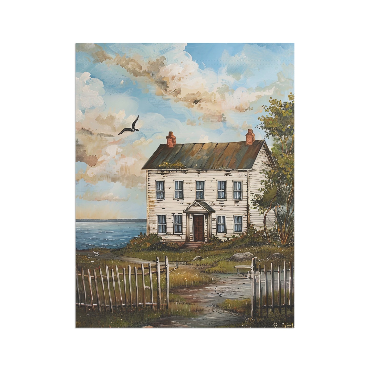 Old White House by the Sea Garden & House Banner