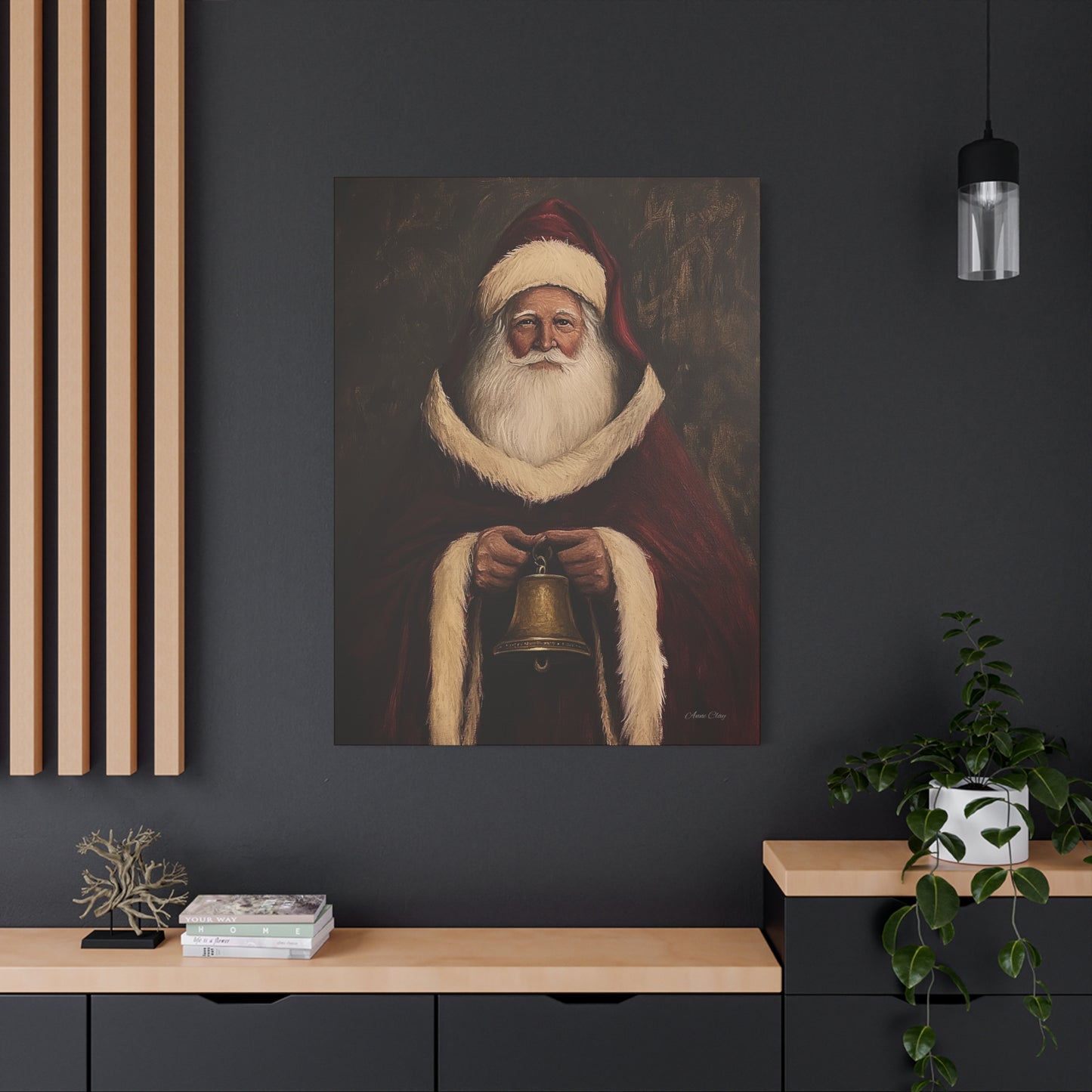 Santa Bell Matte Canvas, Stretched, 1.25"