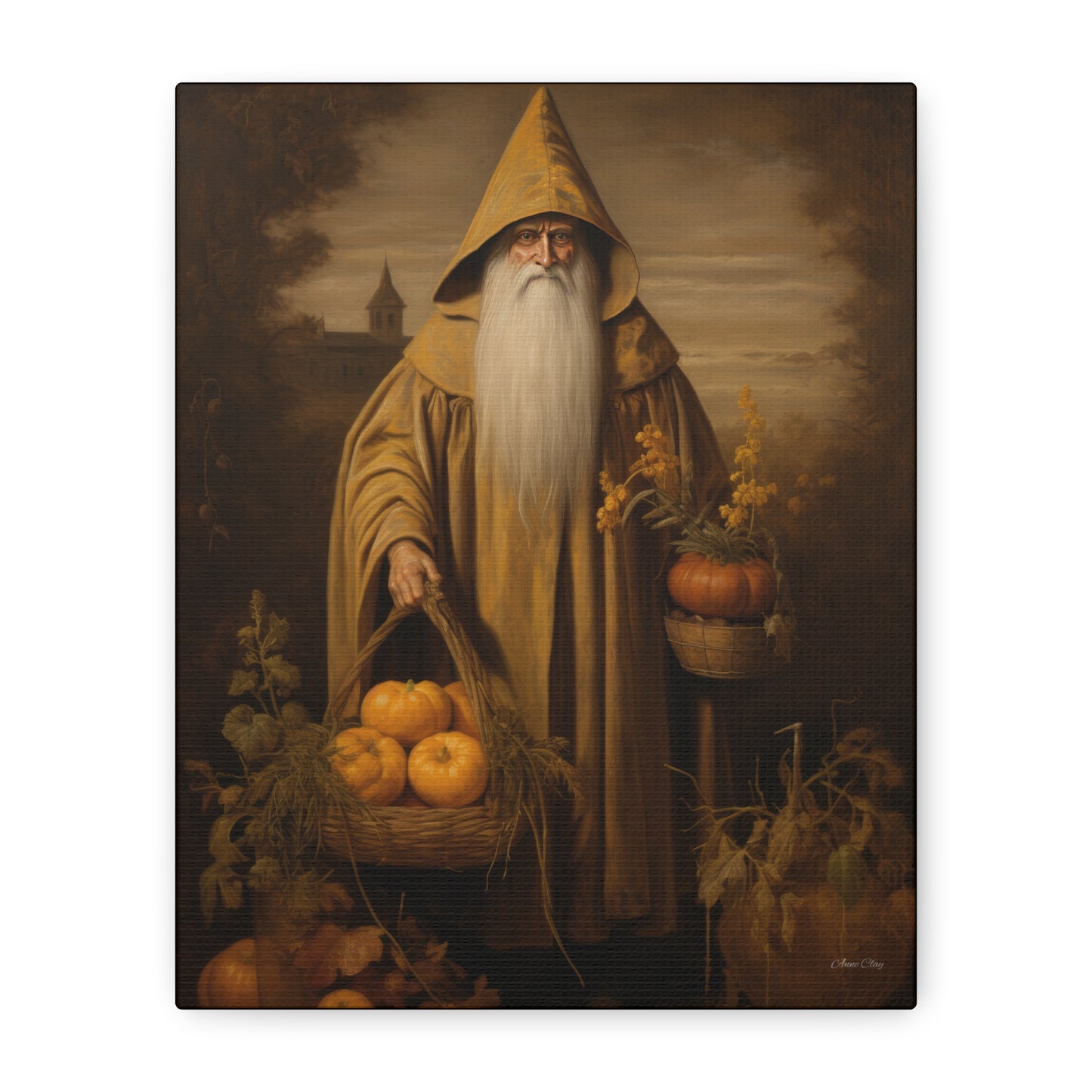 Pumpkin Santa Matte Canvas, Stretched, 1.25"
