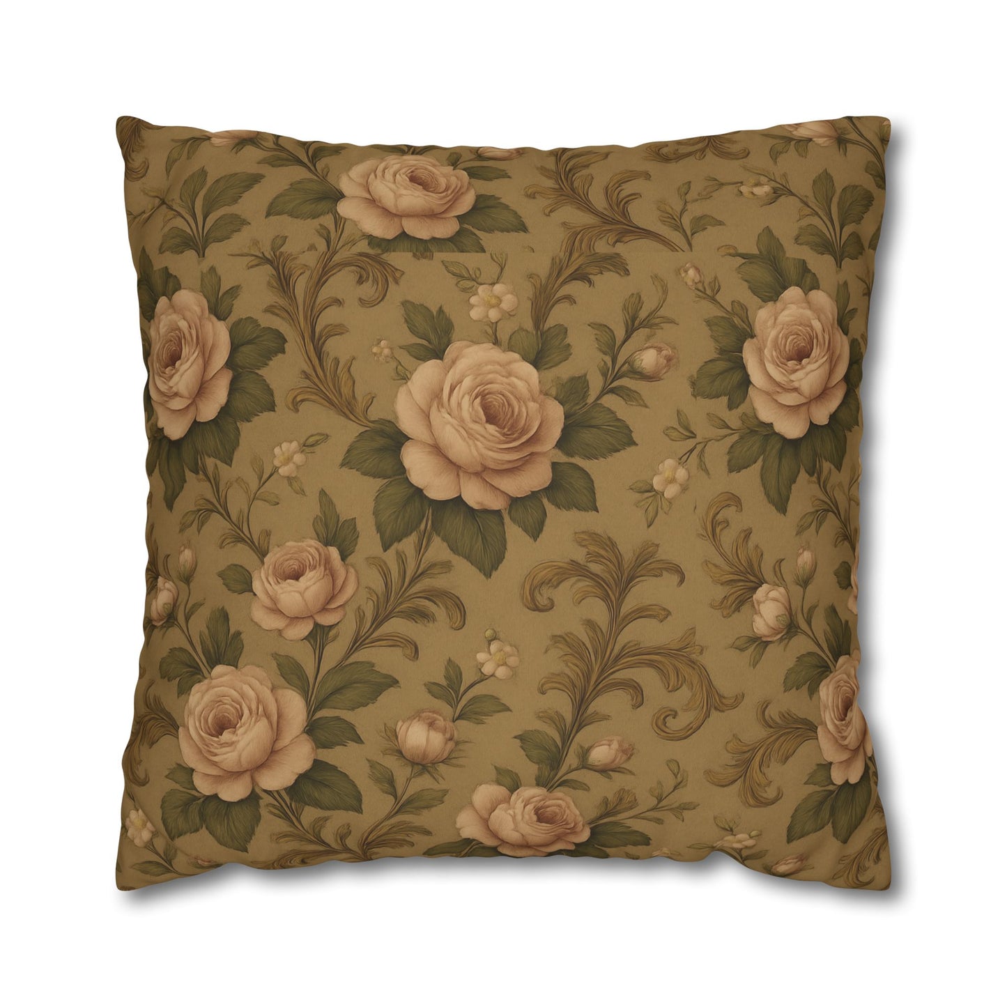 Vintage Floral Pillowcase, Decorative Throw Pillow, Cozy Home Decor, Gift for Her, Rustic Living Room Accent