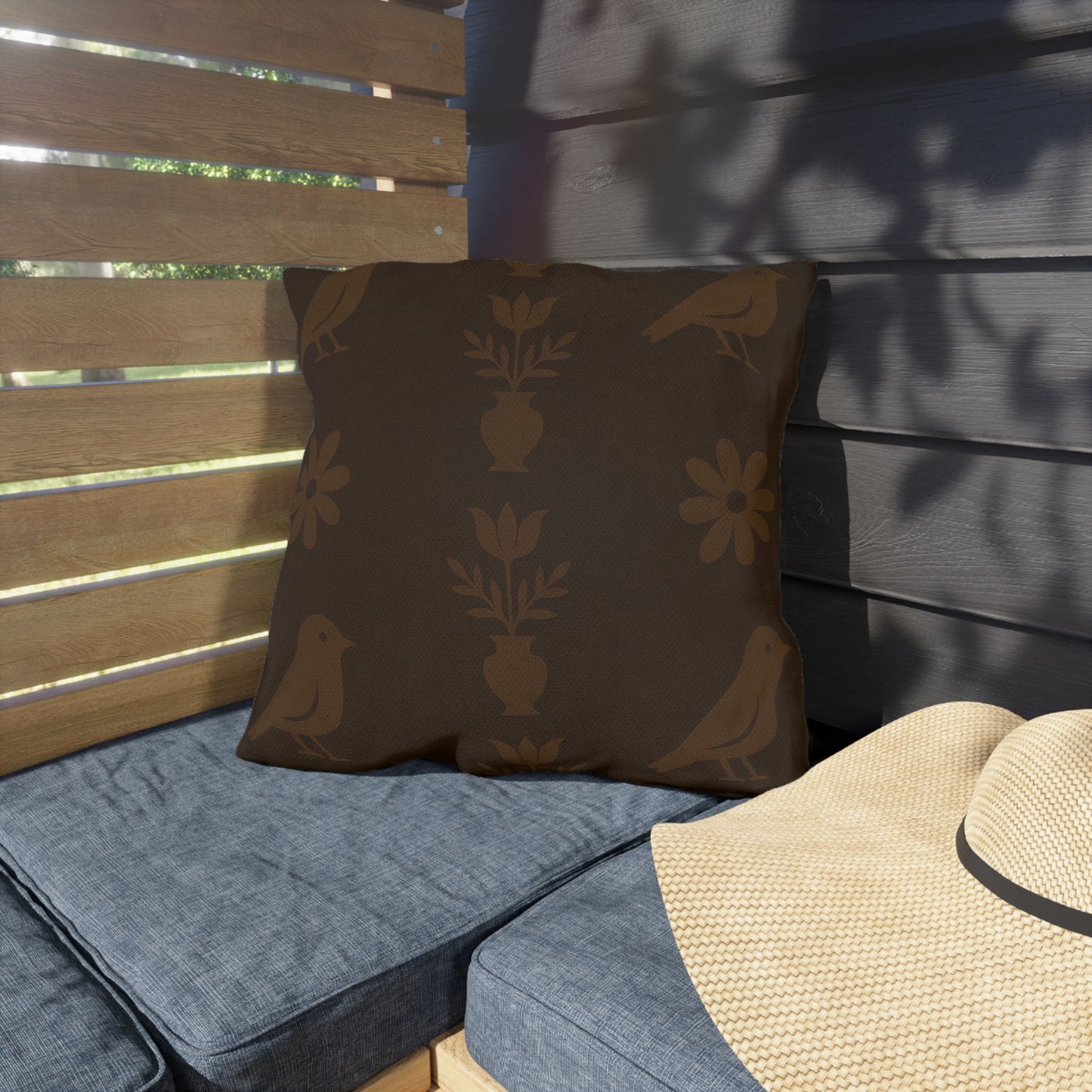 Chic Outdoor Pillows for Cozy Patios, Garden Decor, Seasonal Celebrations, Bird & Floral Design, Boho Throw Cushions