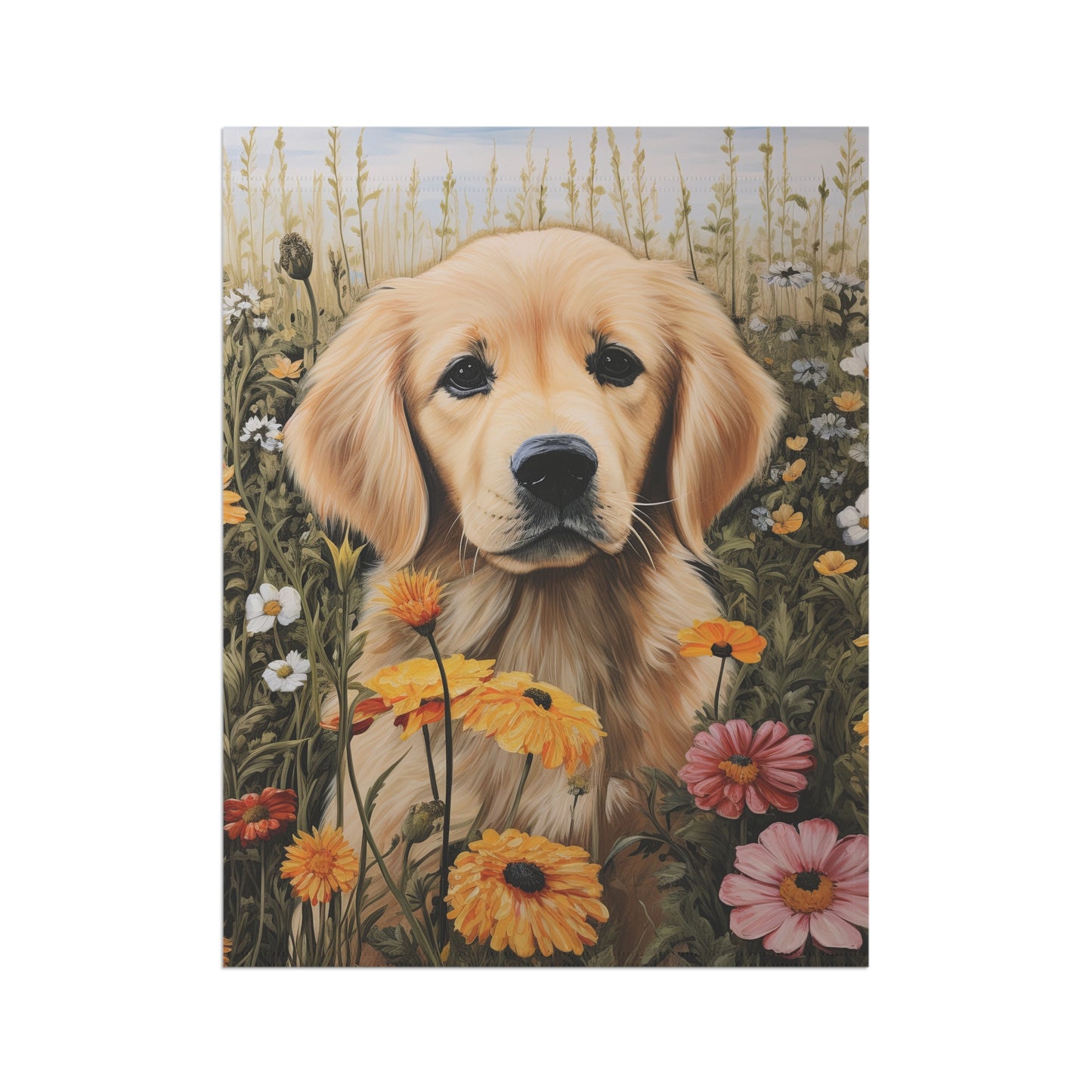 Golden Retriever Puppy Garden & House Banner