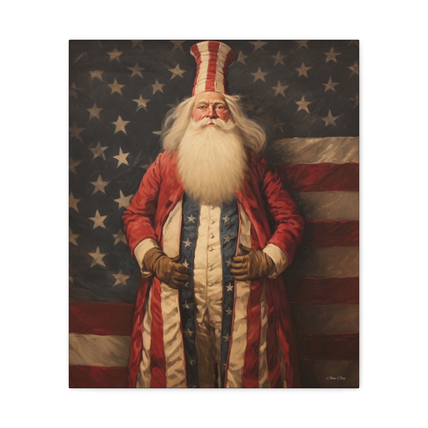 Santa Sam Americana Matte Canvas, Stretched, 1.25"