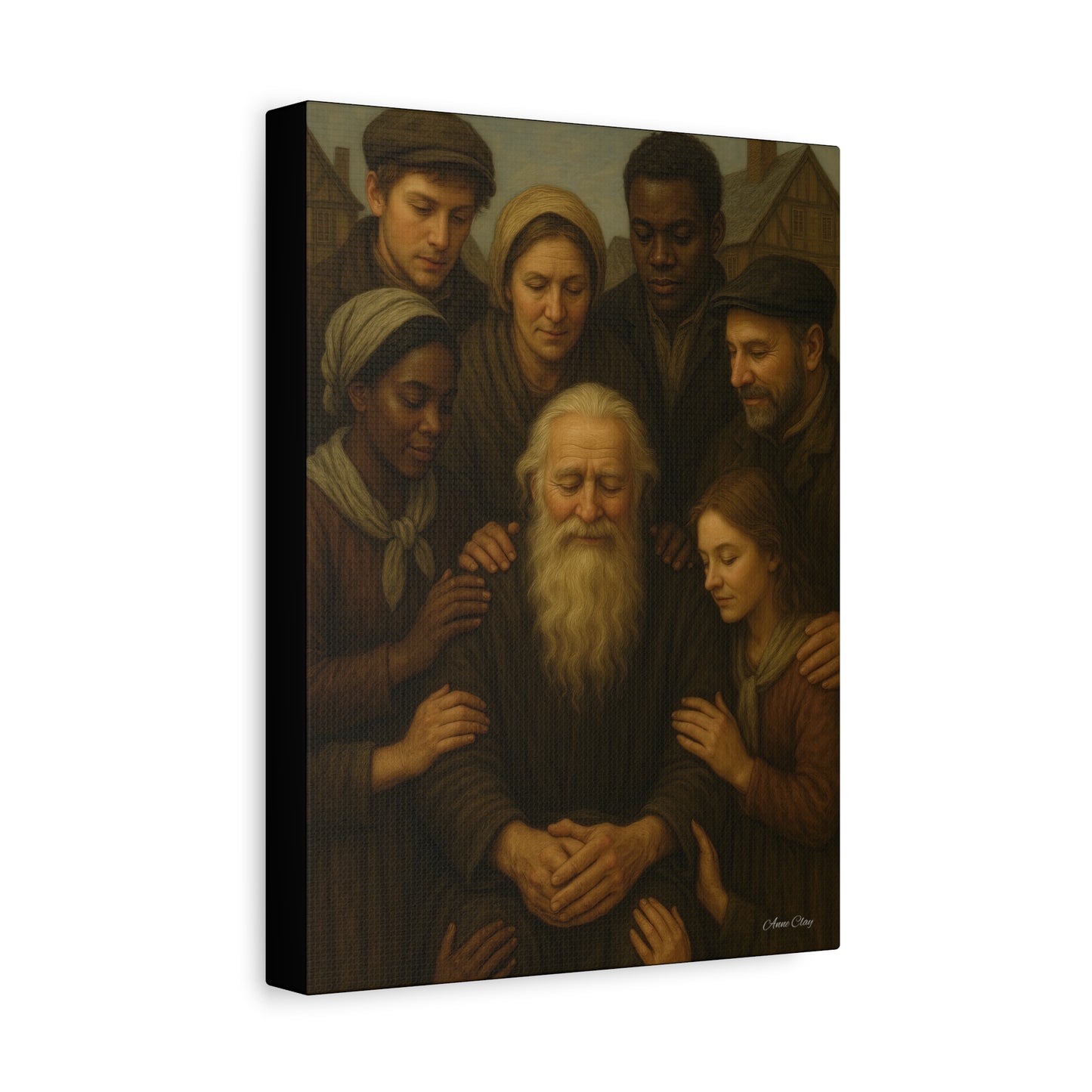 Humble Santa, Spirit of Christmas, Servanthood,  Canvas Print