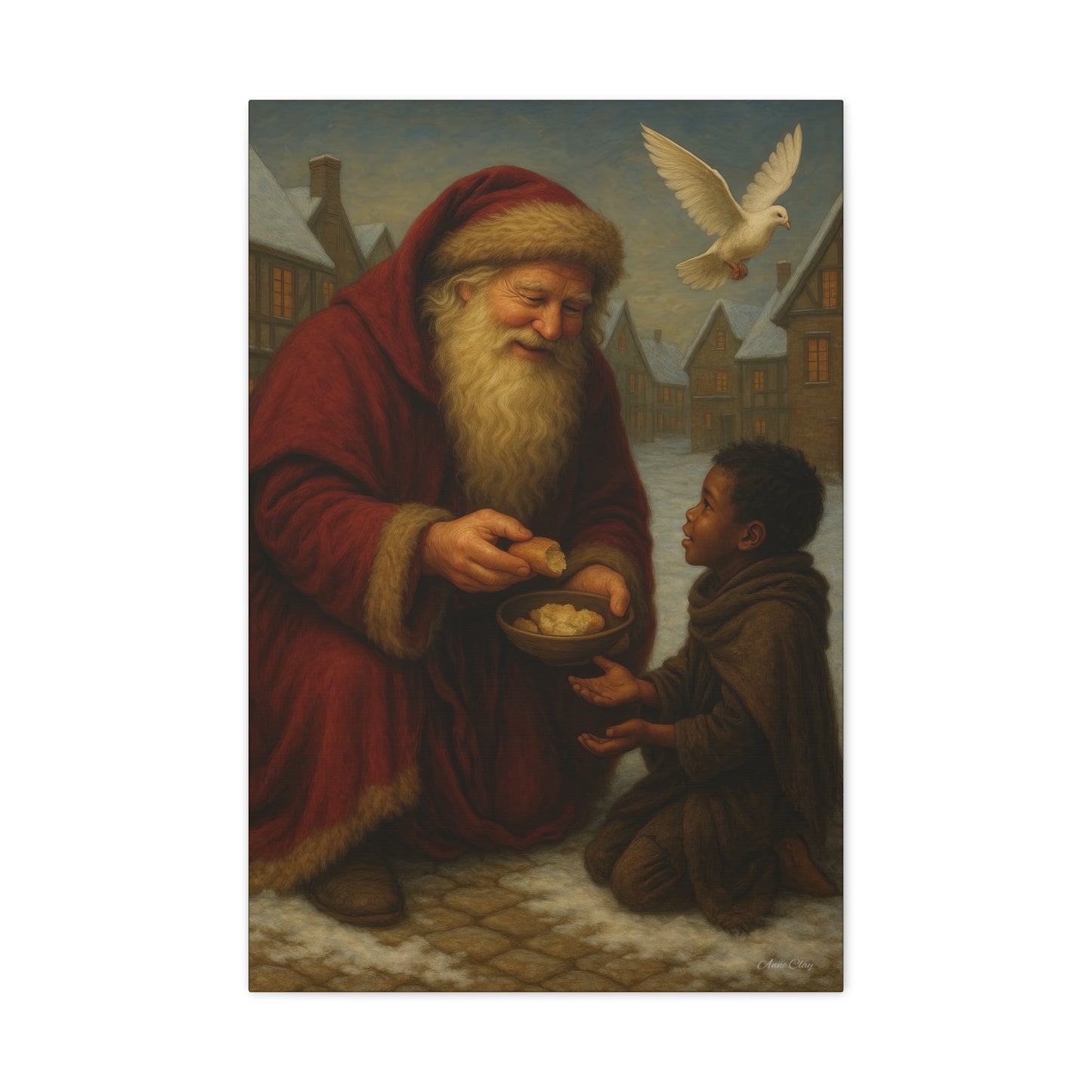 Spirit of Christmas Santa Giving Joy Canvas Print