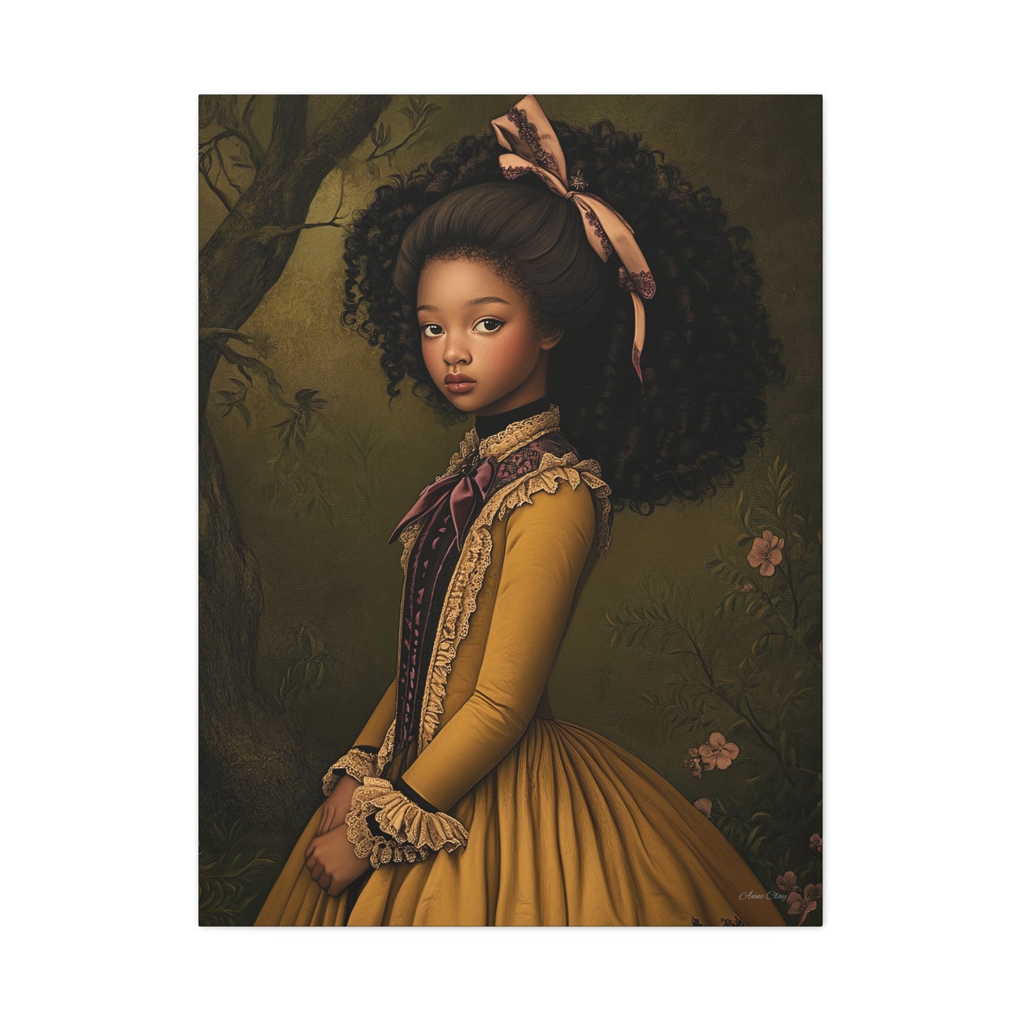 Elegant Stretched Canvas Art Print, Vintage Portrait, Home Decor, Wall Art, Gift for Art Lovers, Gallery Wall
