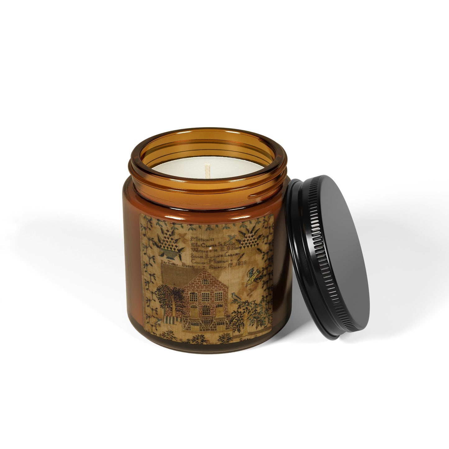 Antique Sampler Scented Soy Candle (Multi-Size, Amber Jar)