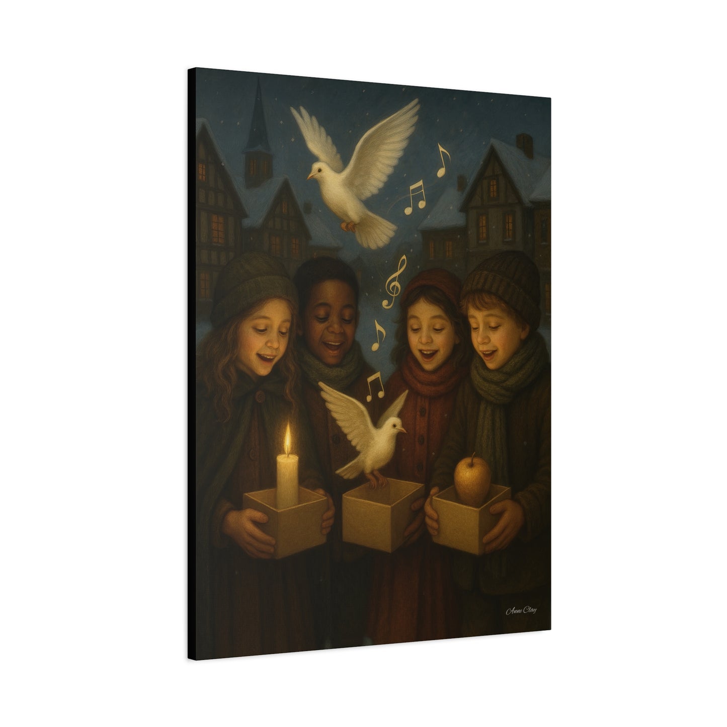 Spirit of Christmas, Share the Sound of Peace Holiday Cheer Canvas Art