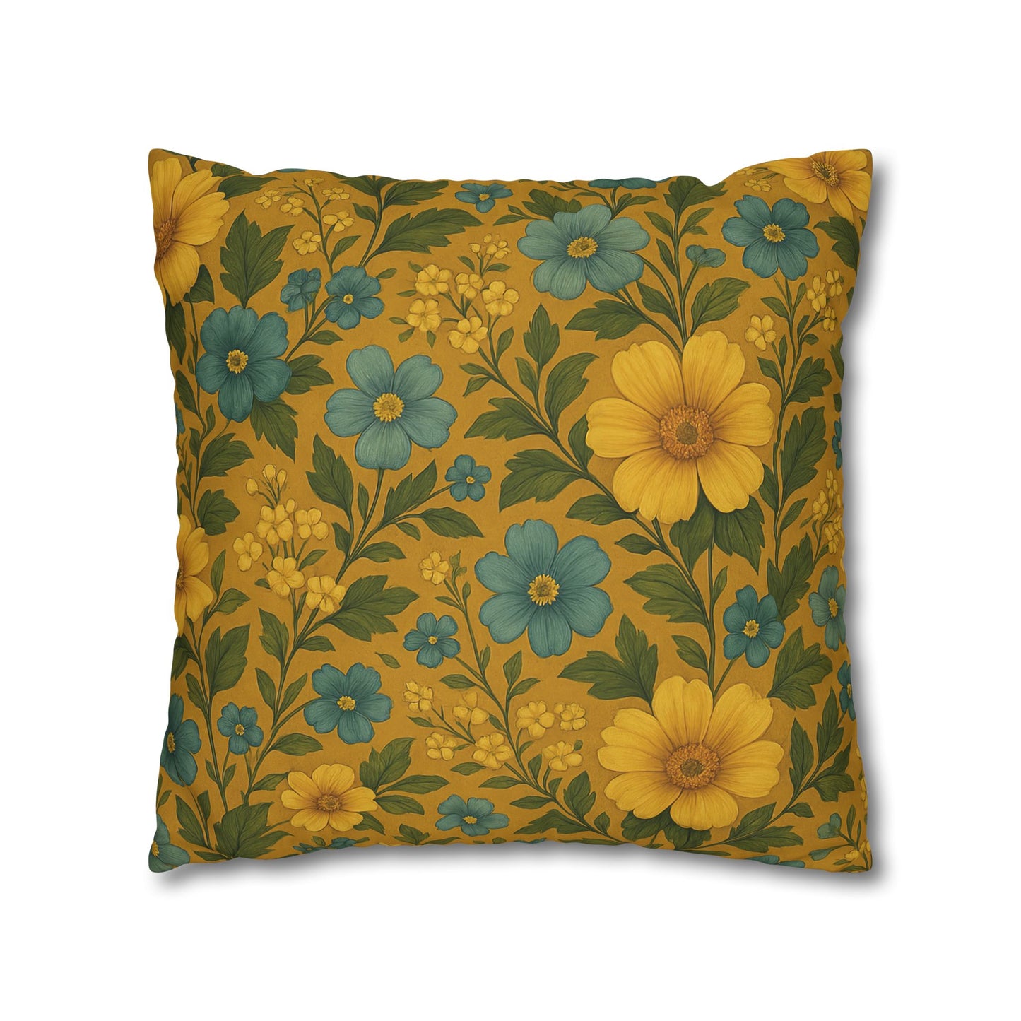 Bohemian Floral Pillowcase Cover, Cozy Home Decor, Vintage Style, Gift for Her, Spring Vibes, Couch Accessory, Cottagecore Throw