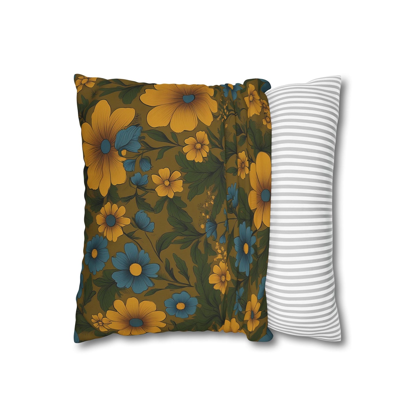 Bohemian Floral Pillowcase with Vintage Vibes, Decorative Cushion Cover, Living Room Accent, Gift for Home Decor Lovers, Cozy and Chic