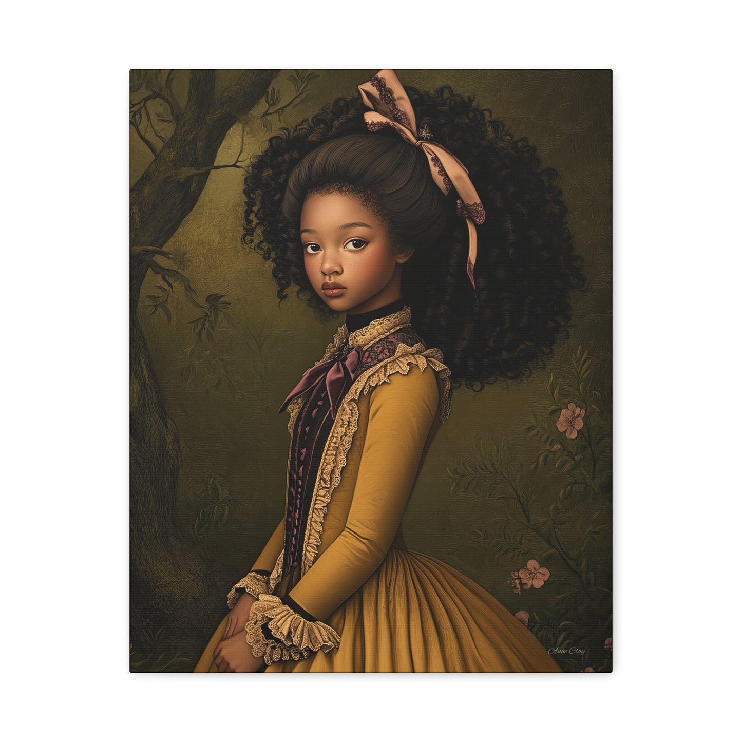 Elegant Stretched Canvas Art Print, Vintage Portrait, Home Decor, Wall Art, Gift for Art Lovers, Gallery Wall