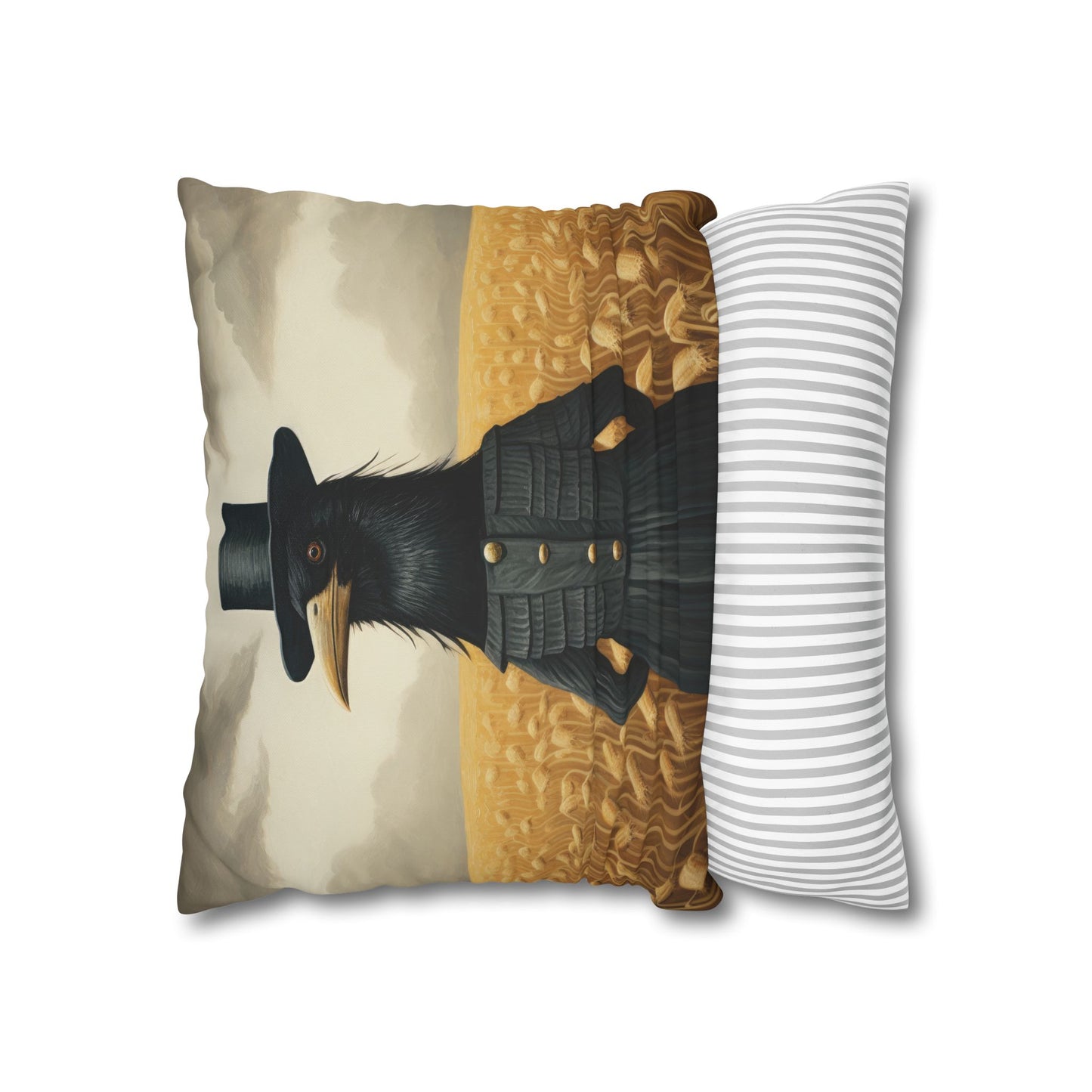 Proper Crow Square Poly Canvas Pillowcase