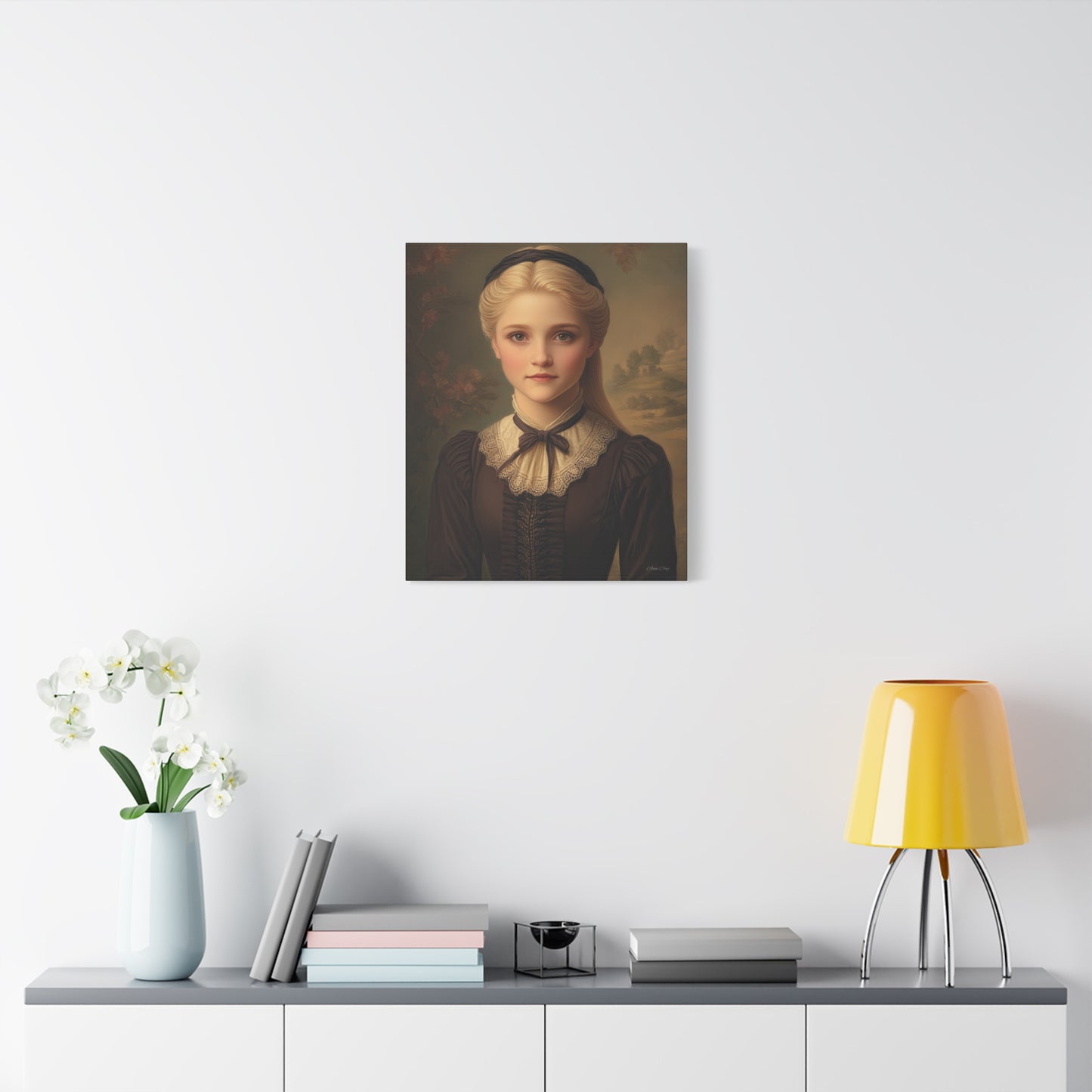 Vintage Portrait Canvas Wall Art, Home Decor, Gift for History Lovers, Romantic Wall Decor, Unique Gift Idea