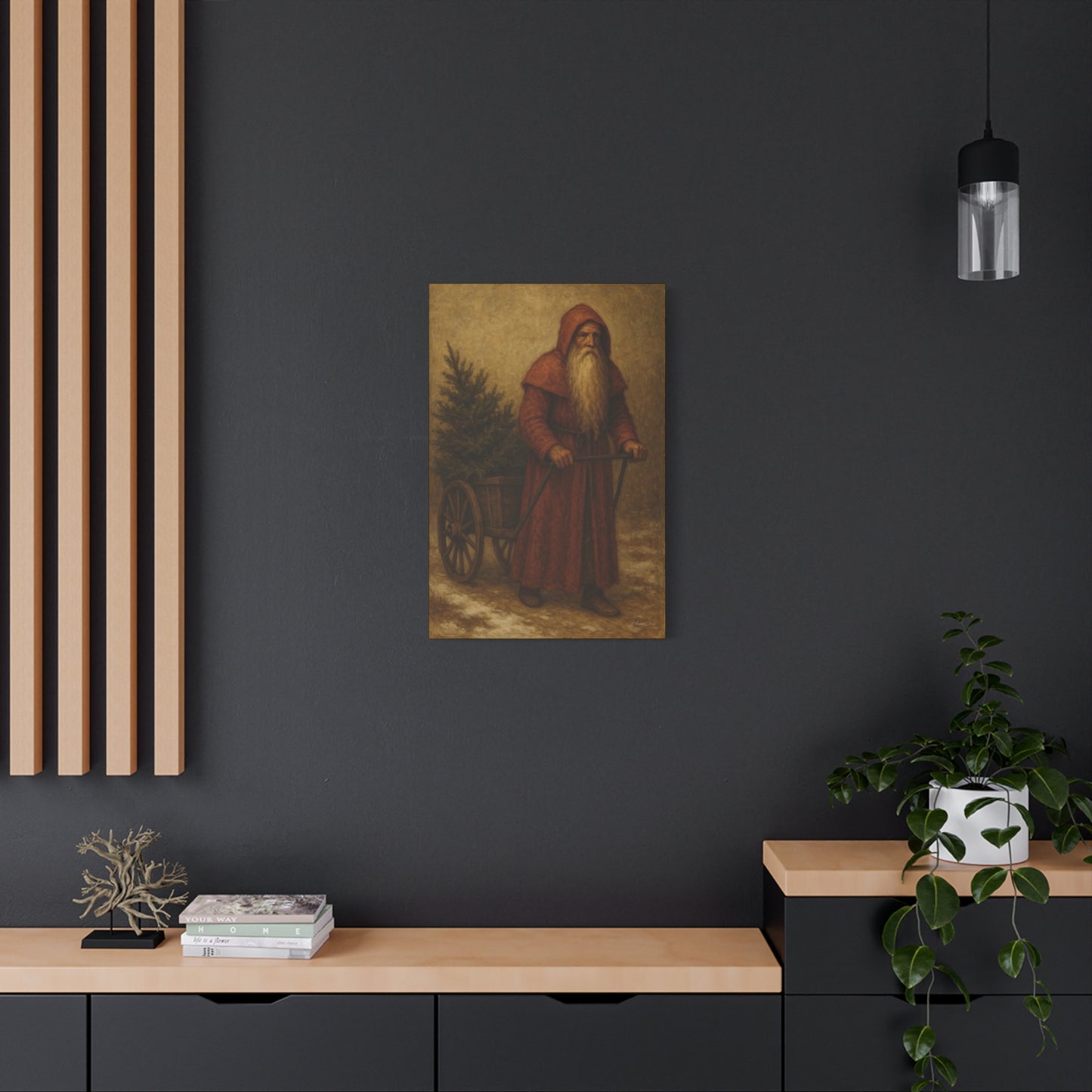 Rustic Santa Canvas Wall Art