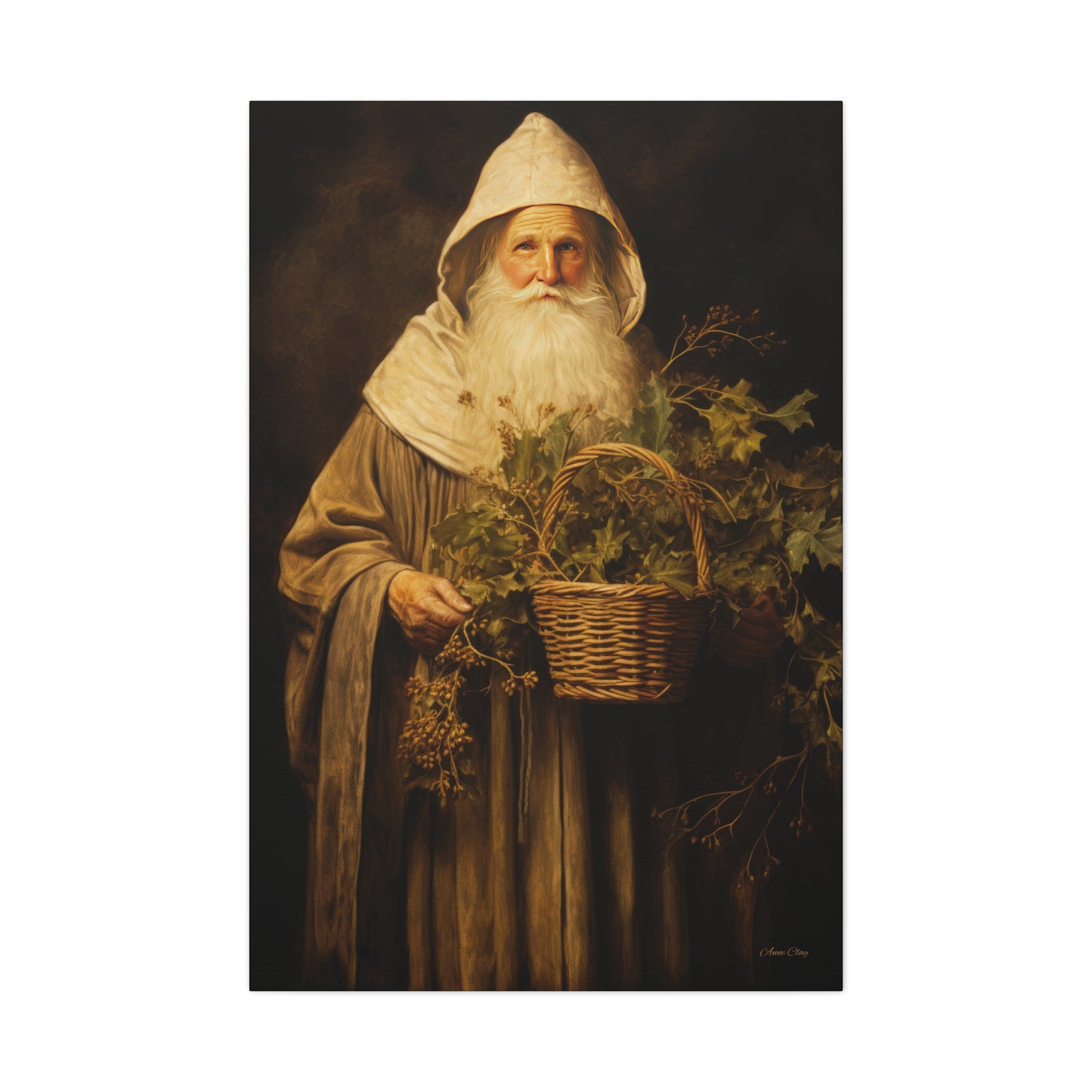 Gentle Santa Matte Canvas, Stretched, 1.25"