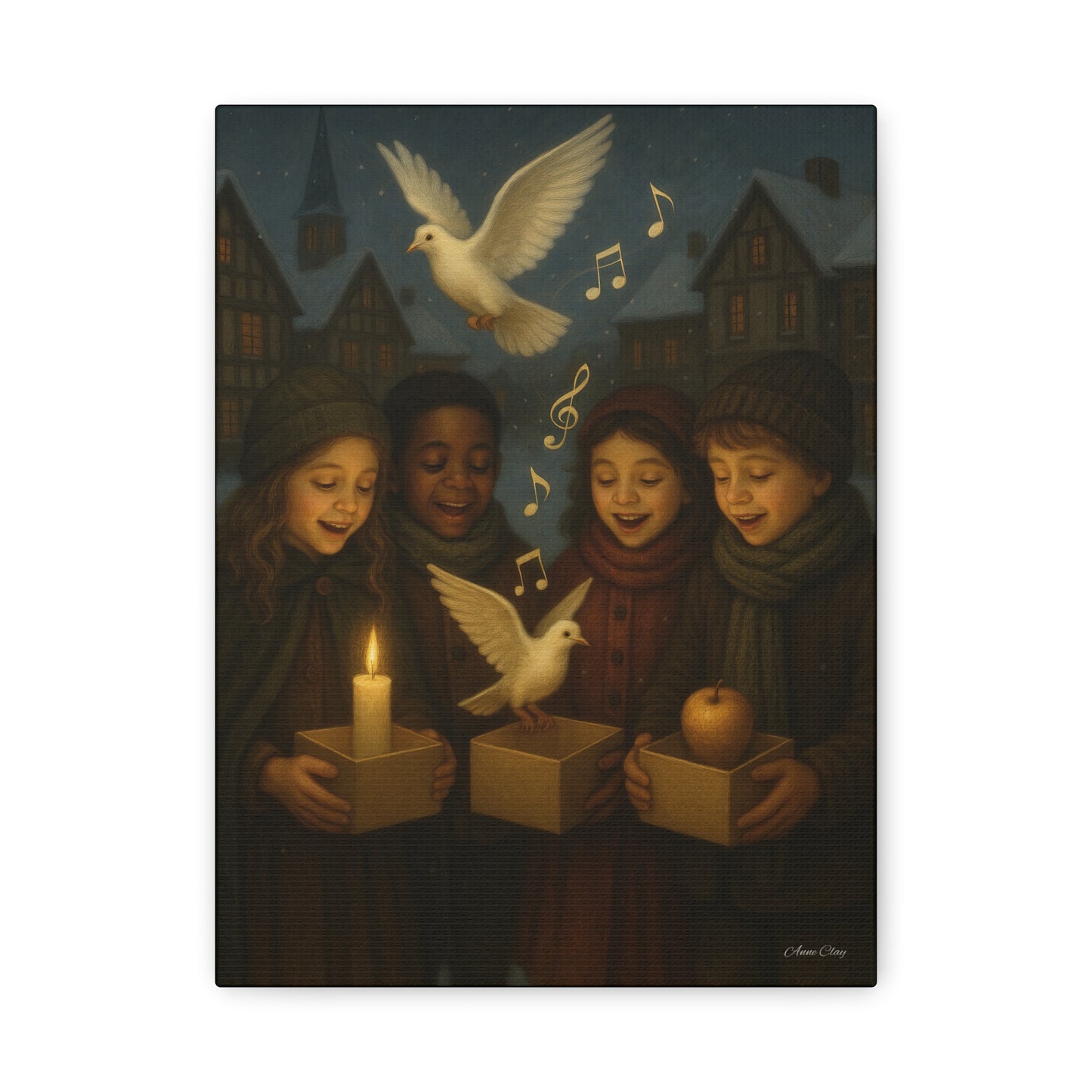 Spirit of Christmas, Share the Sound of Peace Holiday Cheer Canvas Art