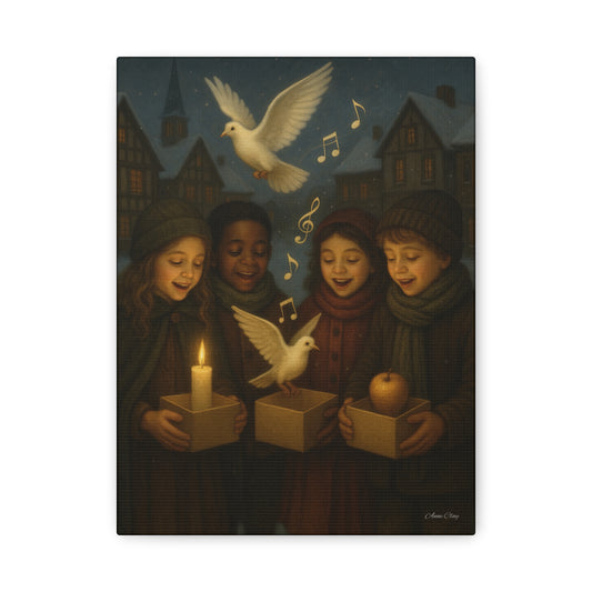 Spirit of Christmas, Share the Sound of Peace Holiday Cheer Canvas Art