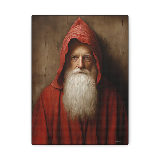 WS Mysterious Santa Matte Canvas, Stretched, 1.25"