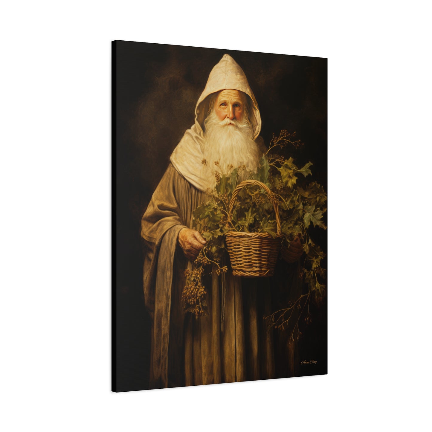 Gentle Santa Matte Canvas, Stretched, 1.25"