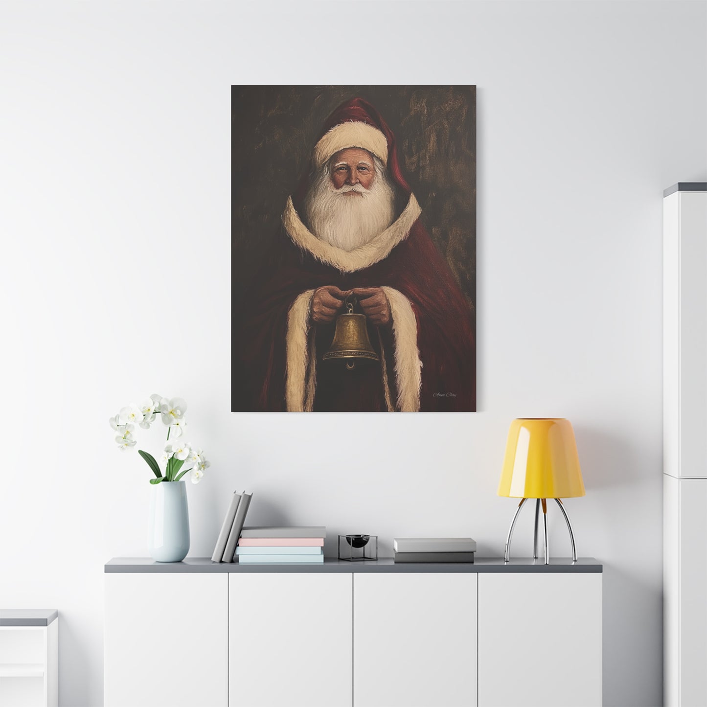 Santa Bell Matte Canvas, Stretched, 1.25"