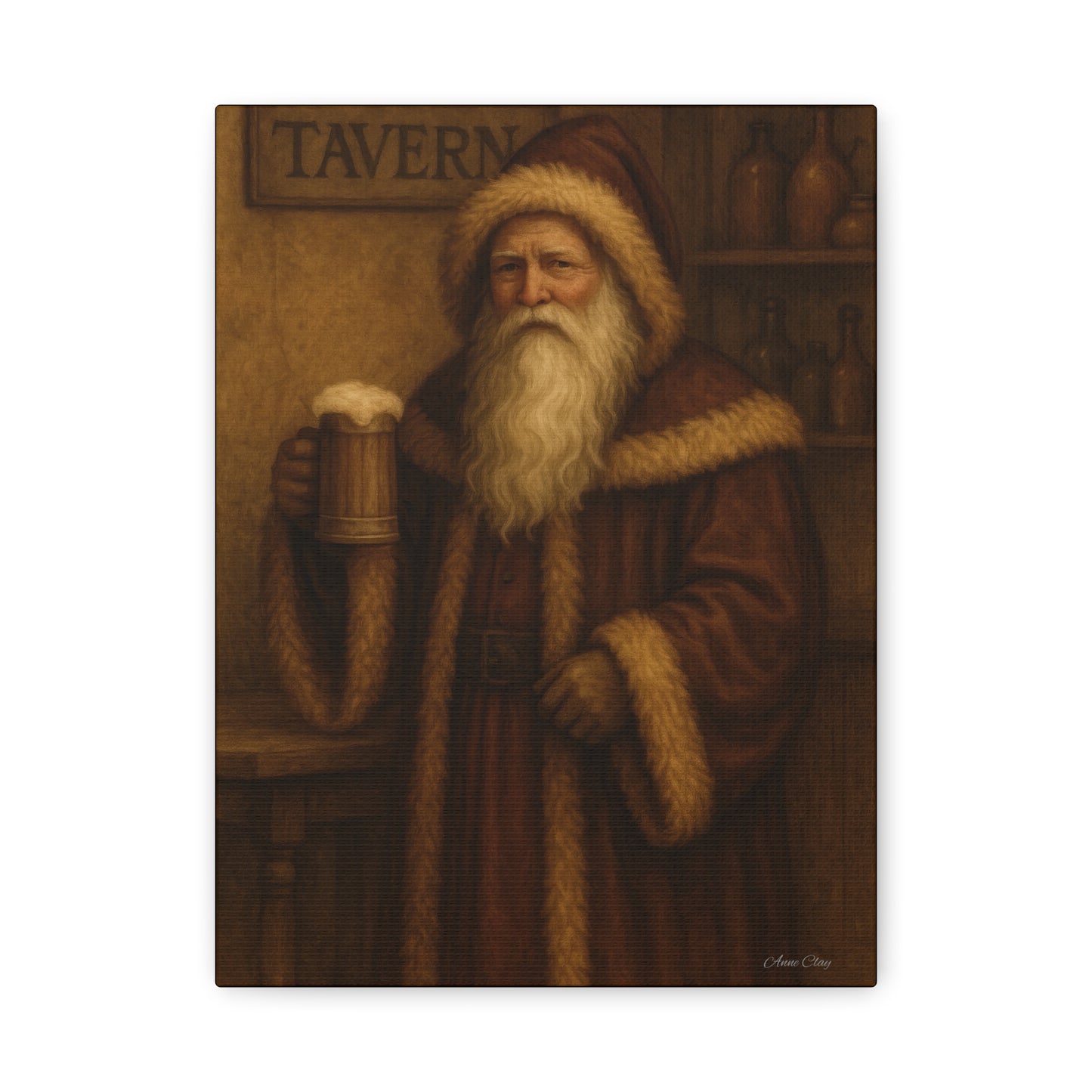 Santa Claus Tavern Canvas Art
