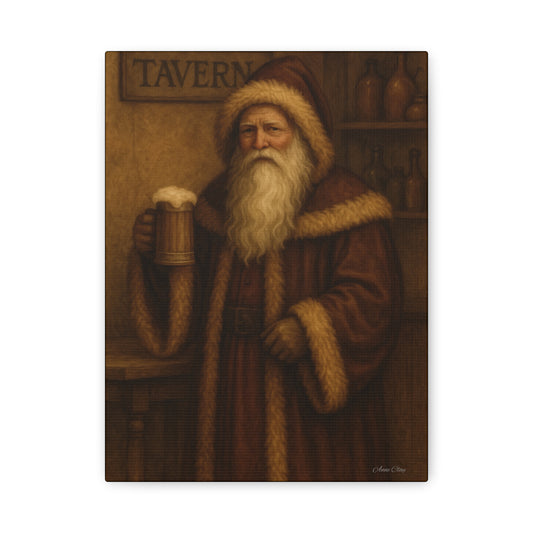 Santa Claus Tavern Canvas Art