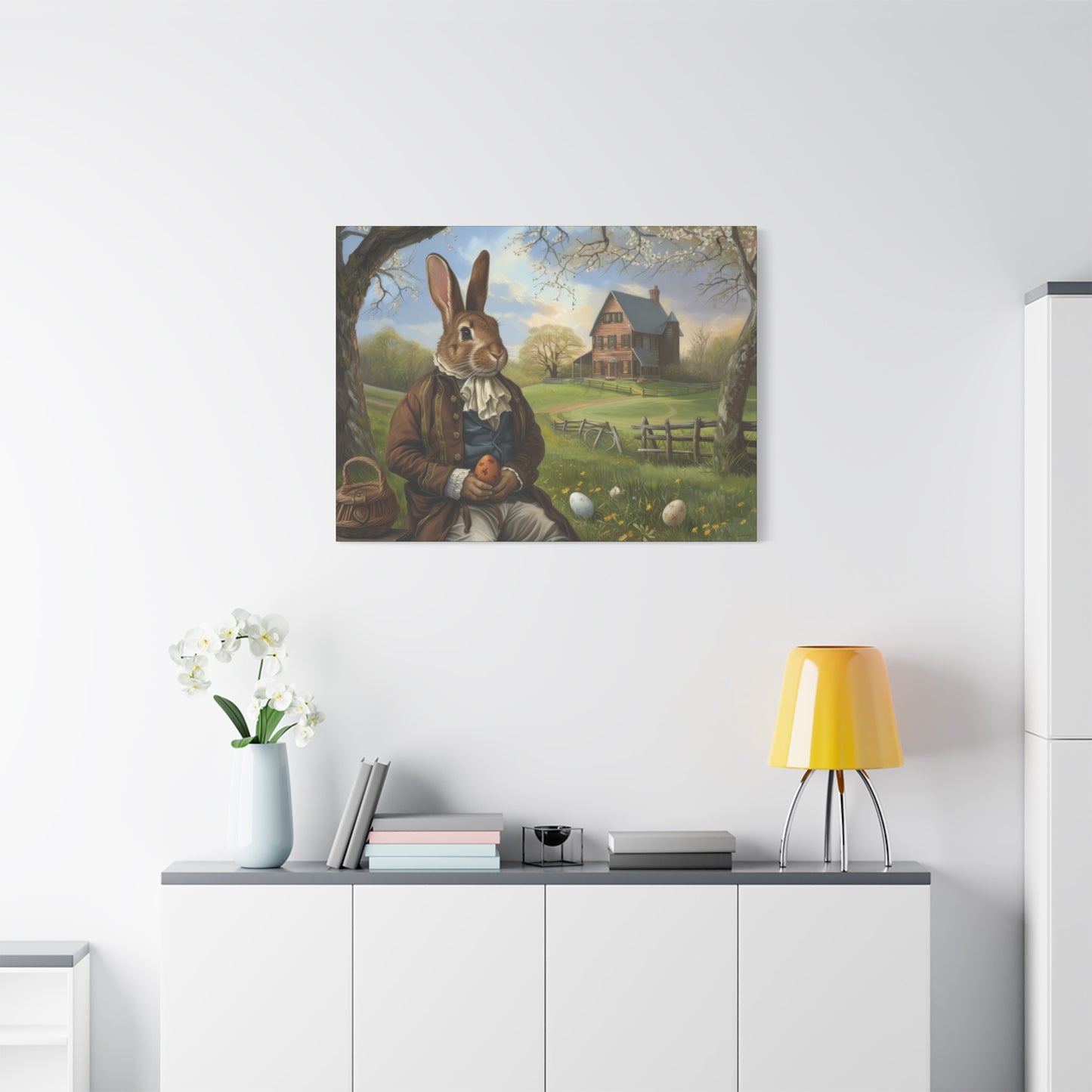 Easter Memories Easter Bunny Canvas Art - Charming Stretched Print for Spring Decor