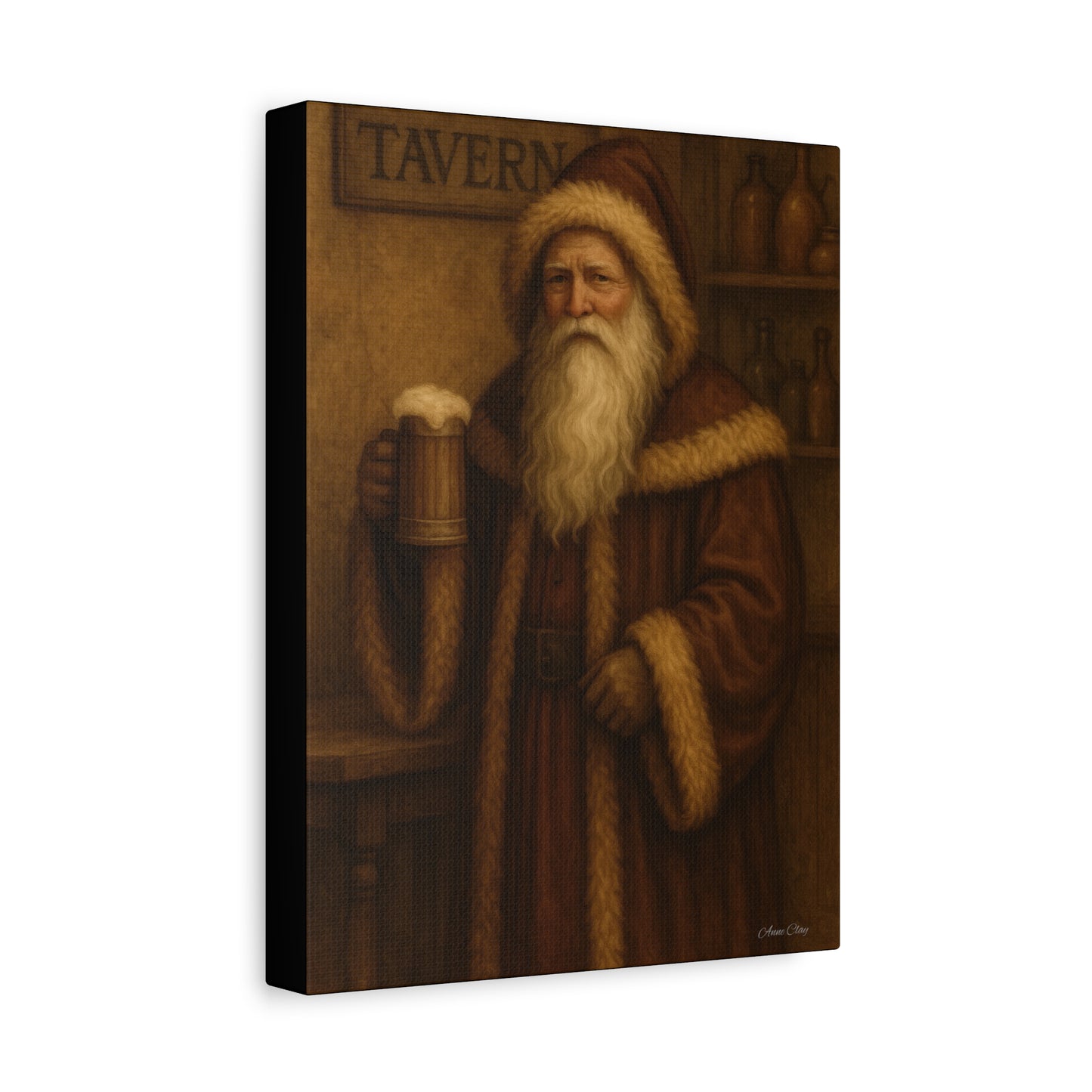 Santa Claus Tavern Canvas Art