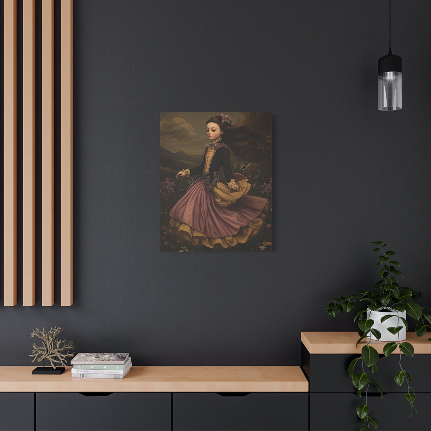 Stretched Canvas Wall Art - Ethereal Dancing Girl, Vintage Home Decor, Whimsical Art for Living Room, Unique Gift for Her, Enchanting [...]