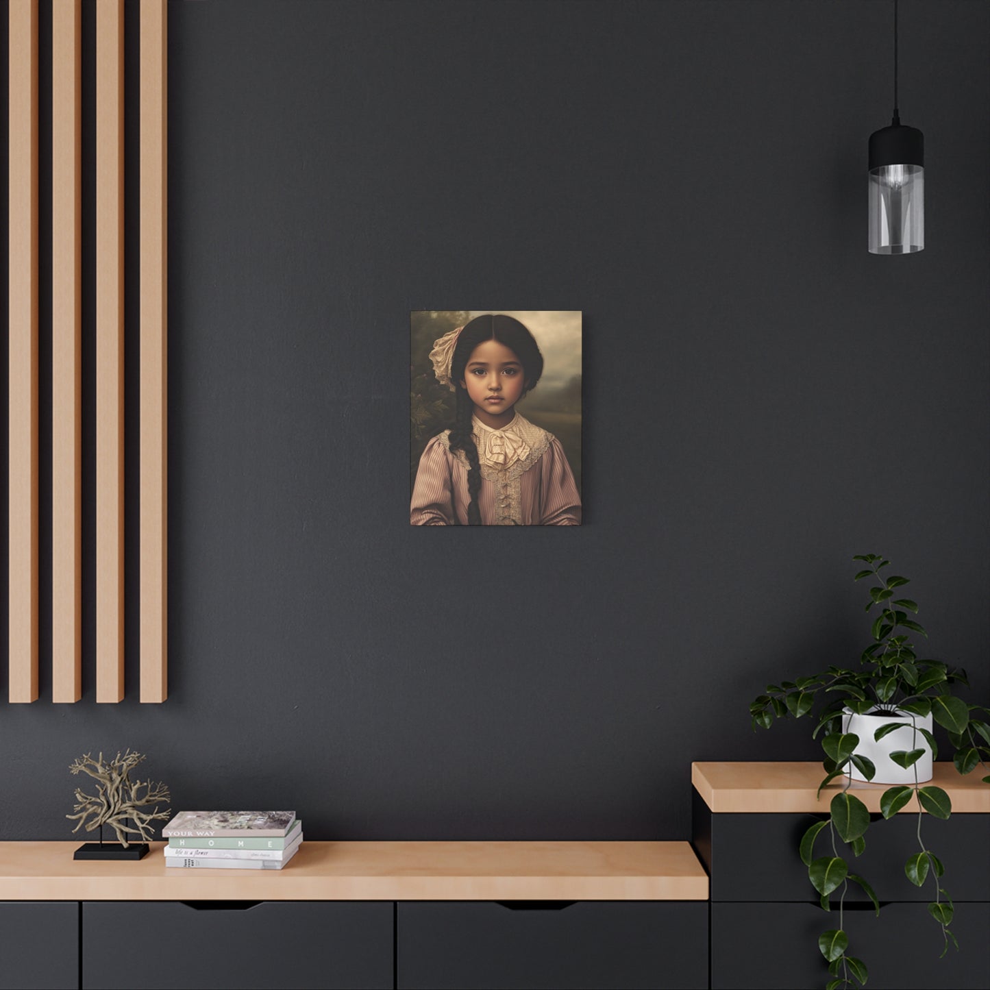 Matte Canvas Wall Art, Vintage Portrait Decor, Soft Aesthetic Home Decor, Gift for Art Lovers, Unique Room Decor