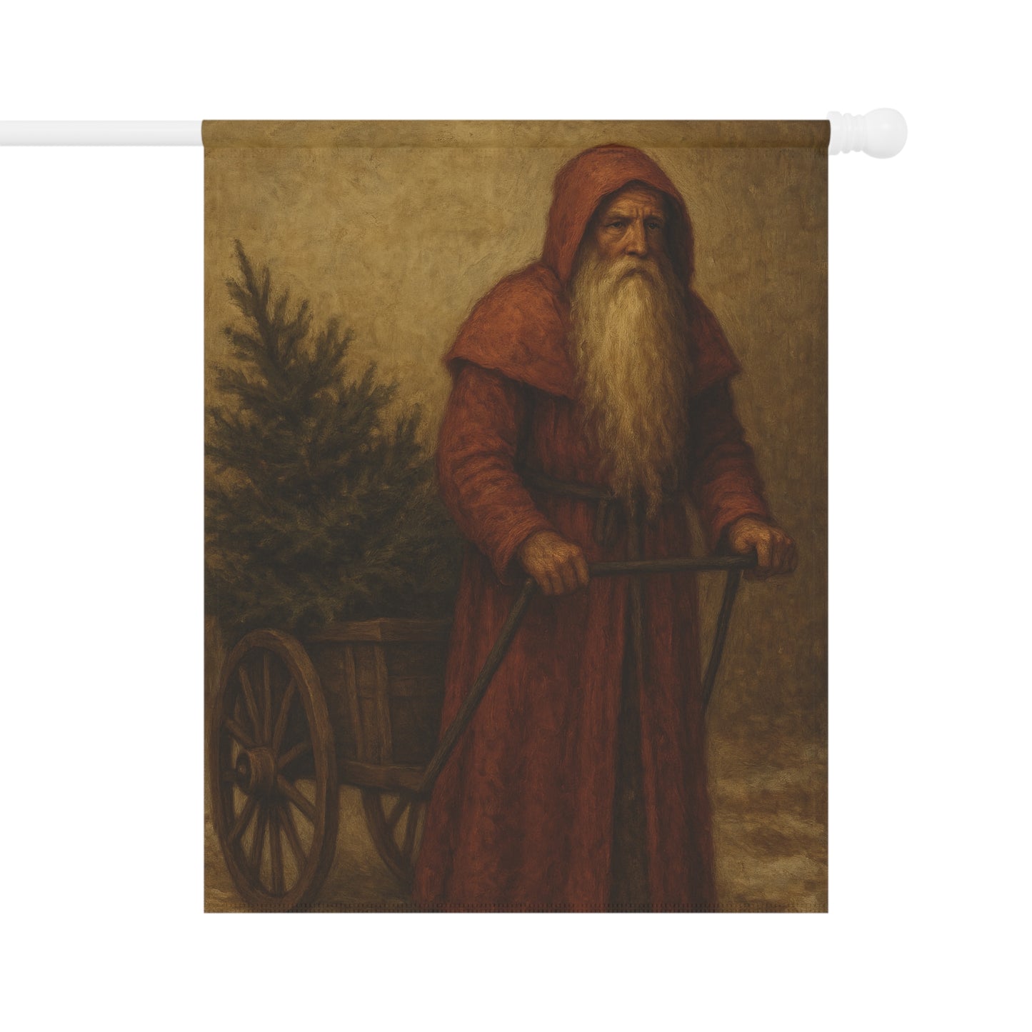 Festive Garden Banner with Winter Scene