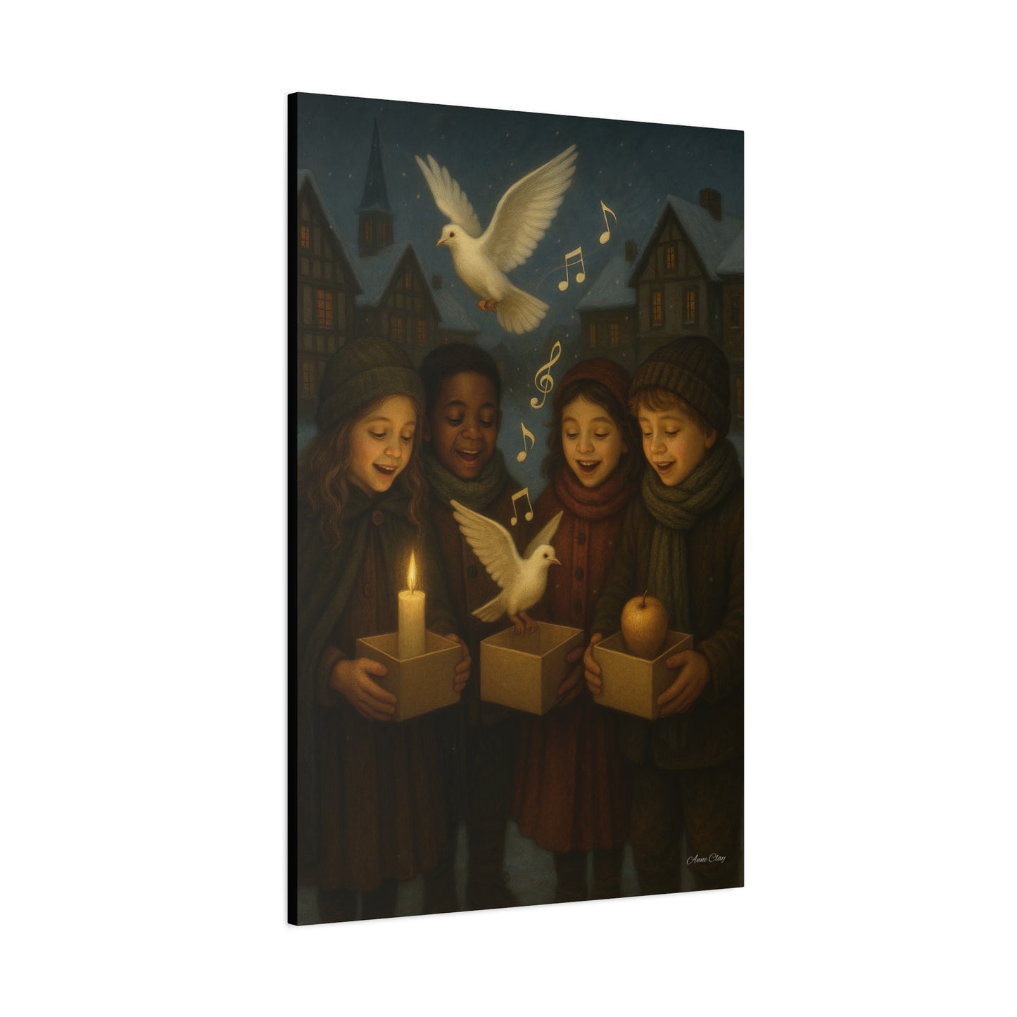 Spirit of Christmas, Share the Sound of Peace Holiday Cheer Canvas Art