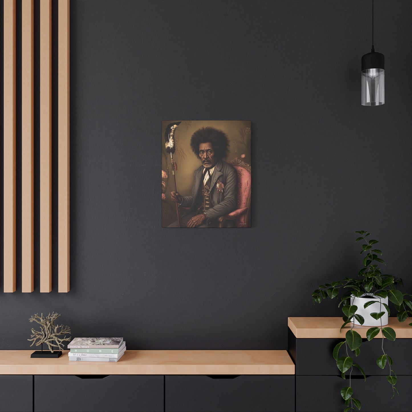 Artistic Canvas Wall Art, Unique Portrait, Black History Decor, Living Room Accent, Gift for Art Lovers, Gallery Style Print