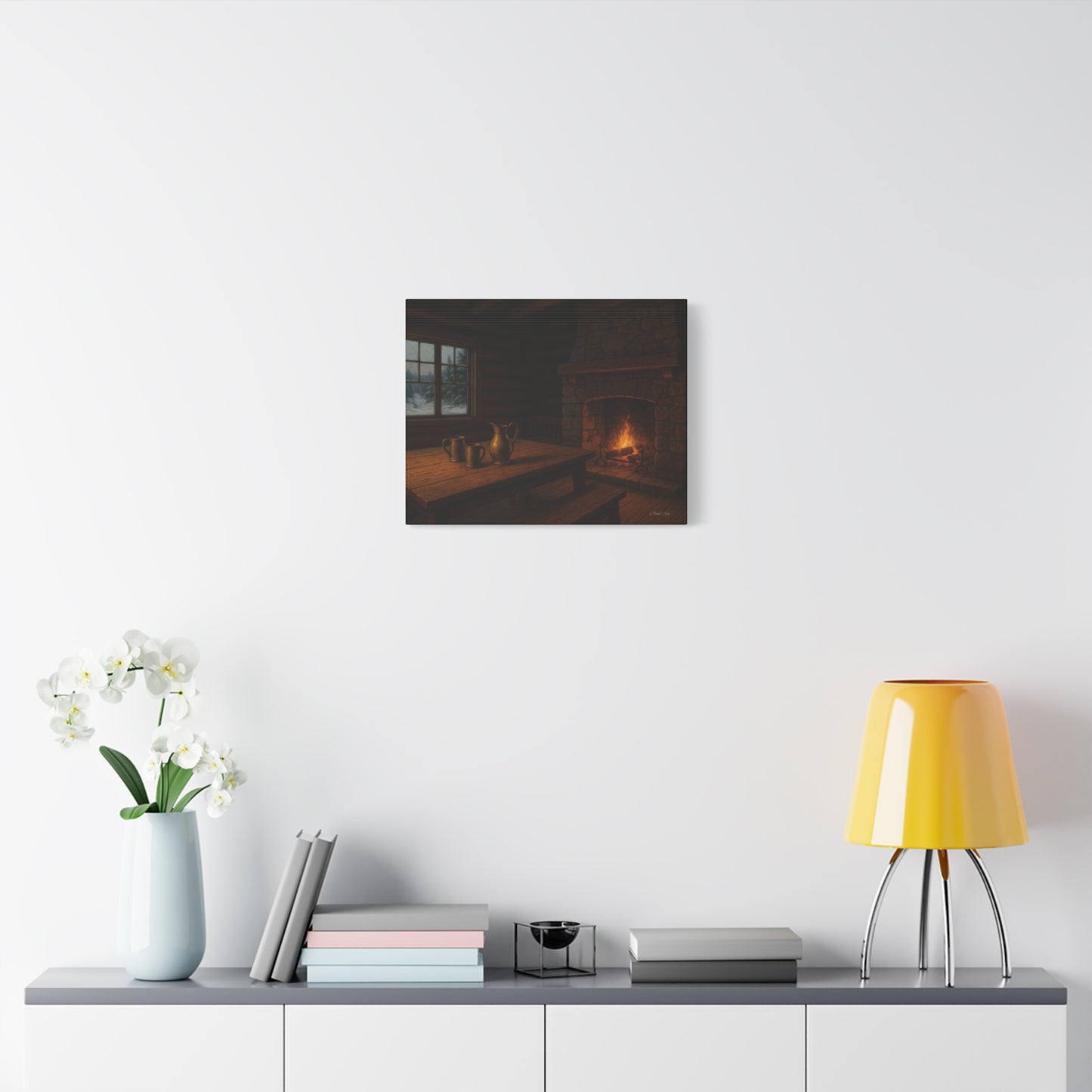 Cozy Cabin Canvas Print, Rustic Home Decor, Winter Vibes, Cabin Wall Art, Perfect for Christmas, Housewarming Gift