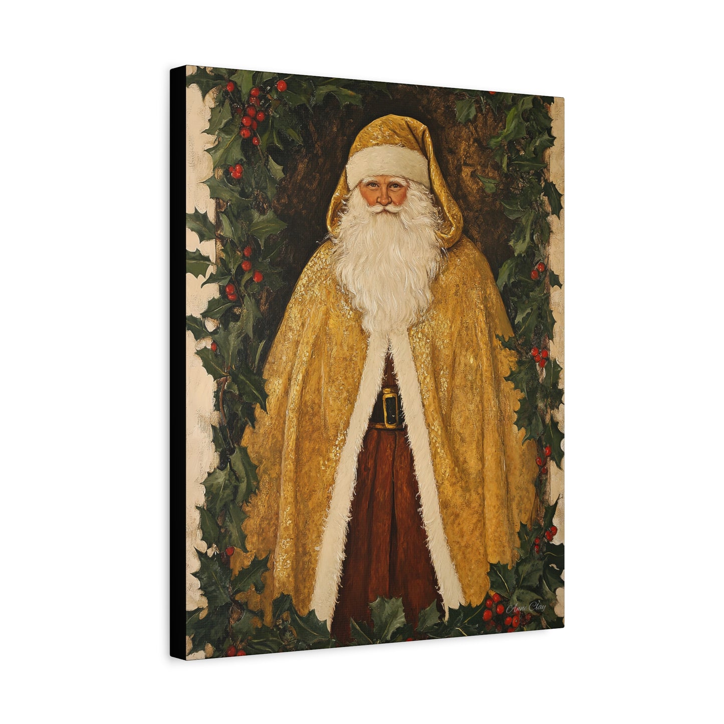 Snuggly Santa Matte Canvas, Stretched, 1.25"