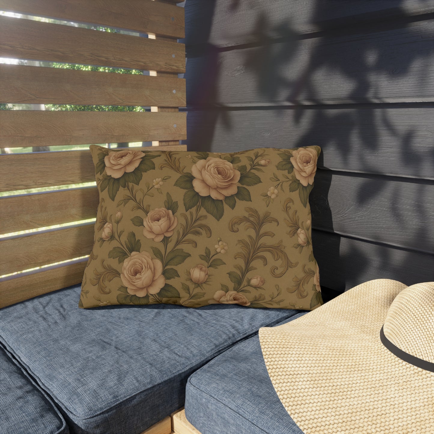 Elegant Decorative Outdoor Pillows, Floral Accent Cushions for Patios, Garden Decor, Cozy Outdoor Lounge, Gift for Home Lovers