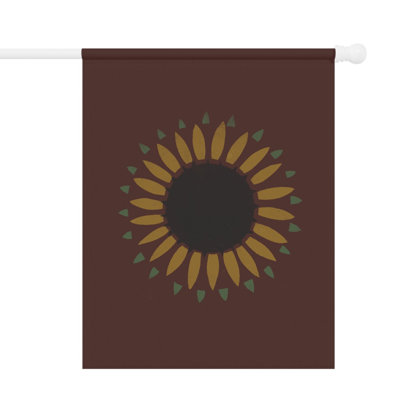 Sunflower Stencil on Red Early American Garden & House Banner