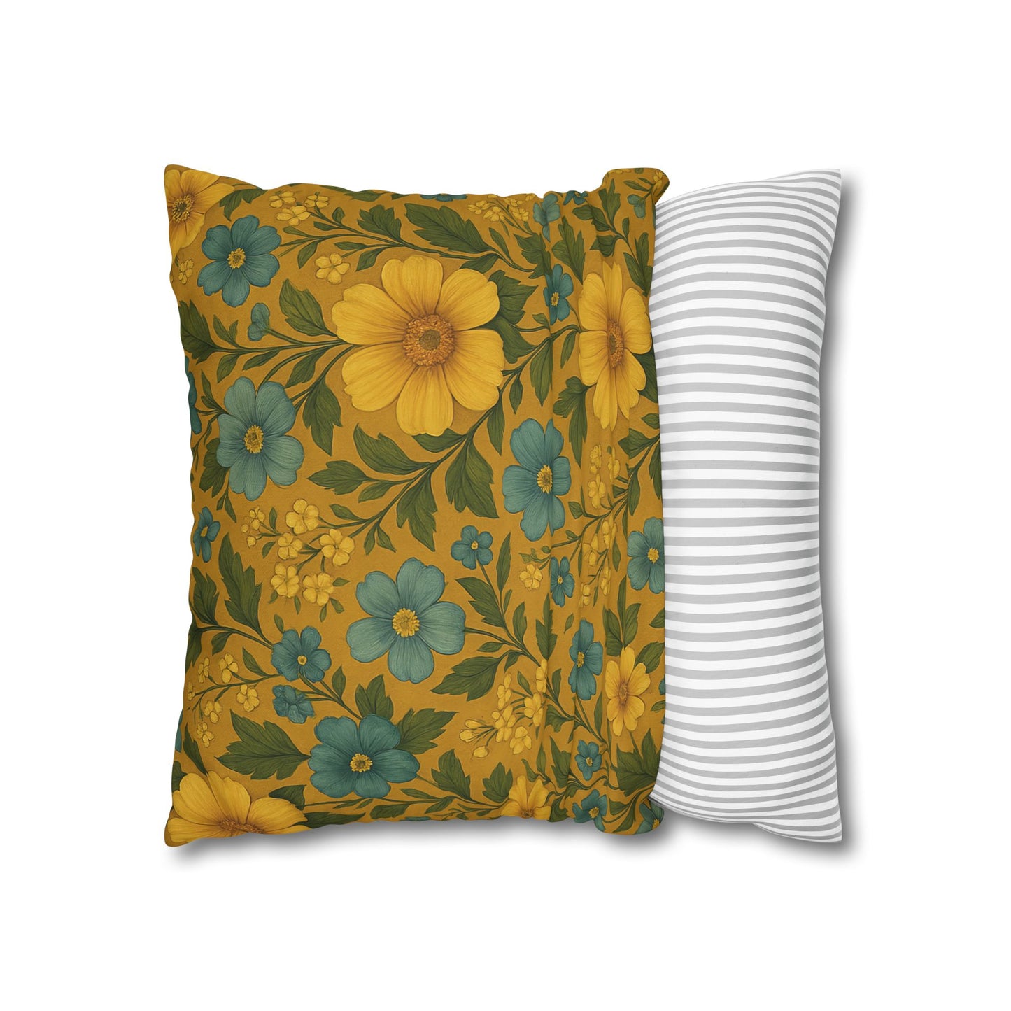 Bohemian Floral Pillowcase Cover, Cozy Home Decor, Vintage Style, Gift for Her, Spring Vibes, Couch Accessory, Cottagecore Throw