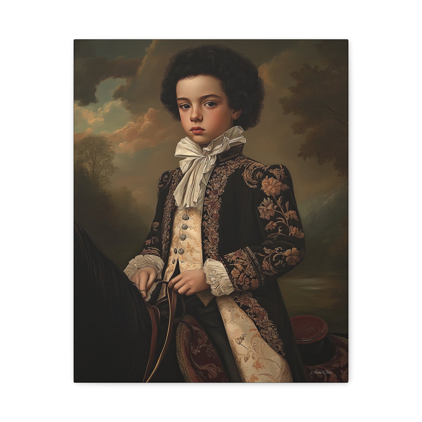 Vintage Portrait Canvas Print, Wall Art, Home Decor, Gift for Art Lovers, Classic Decor, Renaissance Style Artwork