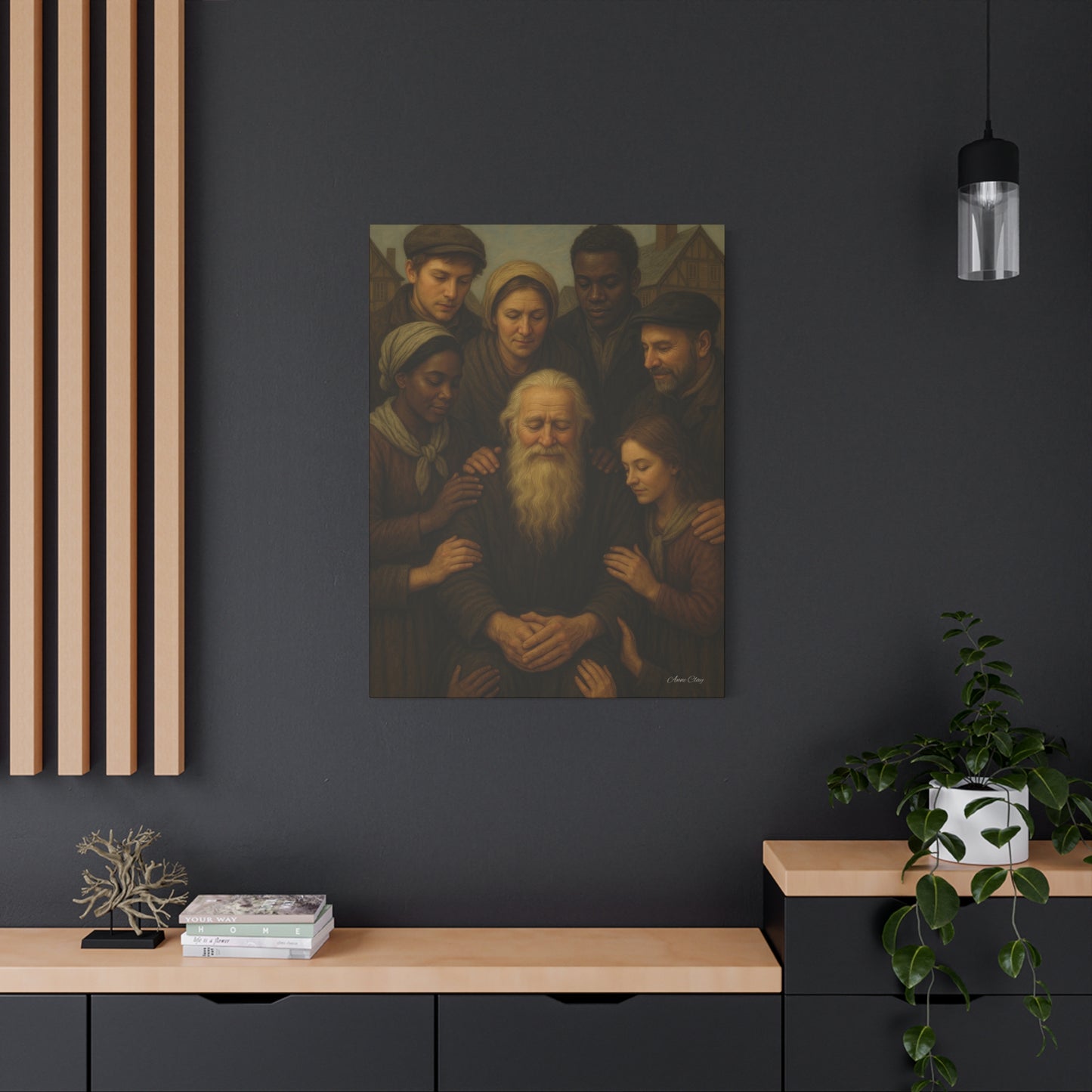 Humble Santa, Spirit of Christmas, Servanthood,  Canvas Print
