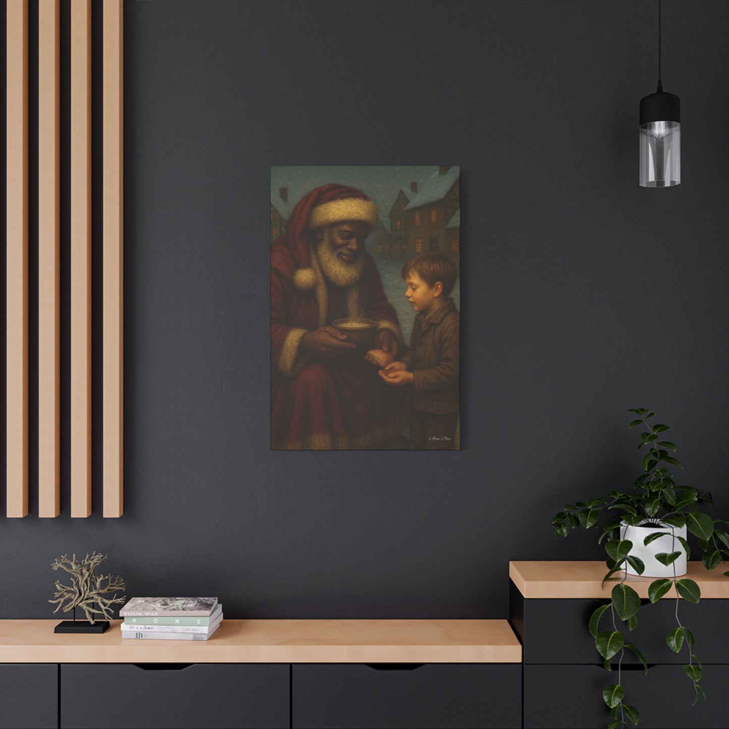 Spirit of Christmas, Breaking Bread Together Christmas Canvas Wall Art