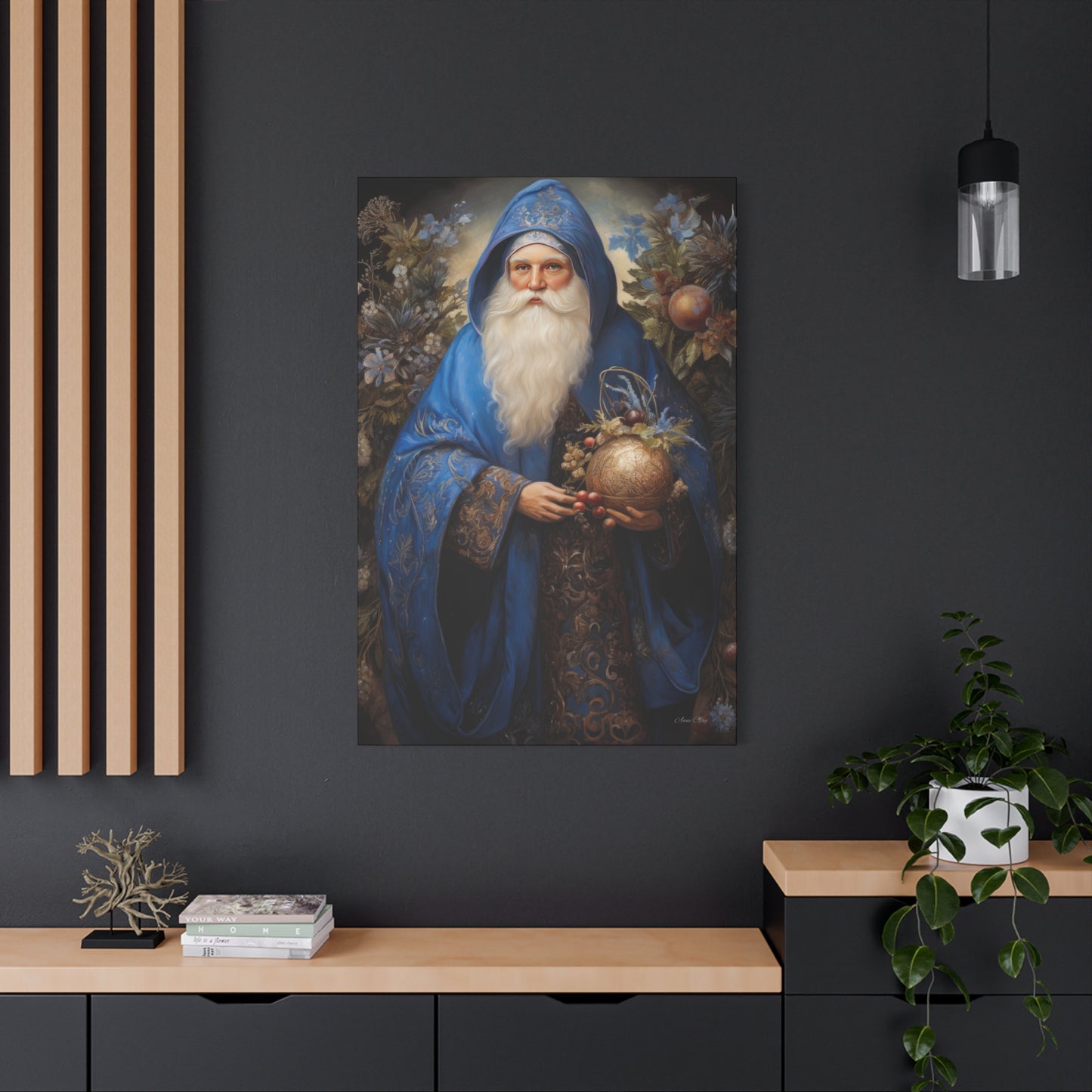 Ornamental Santa Matte Canvas, Stretched, 1.25"