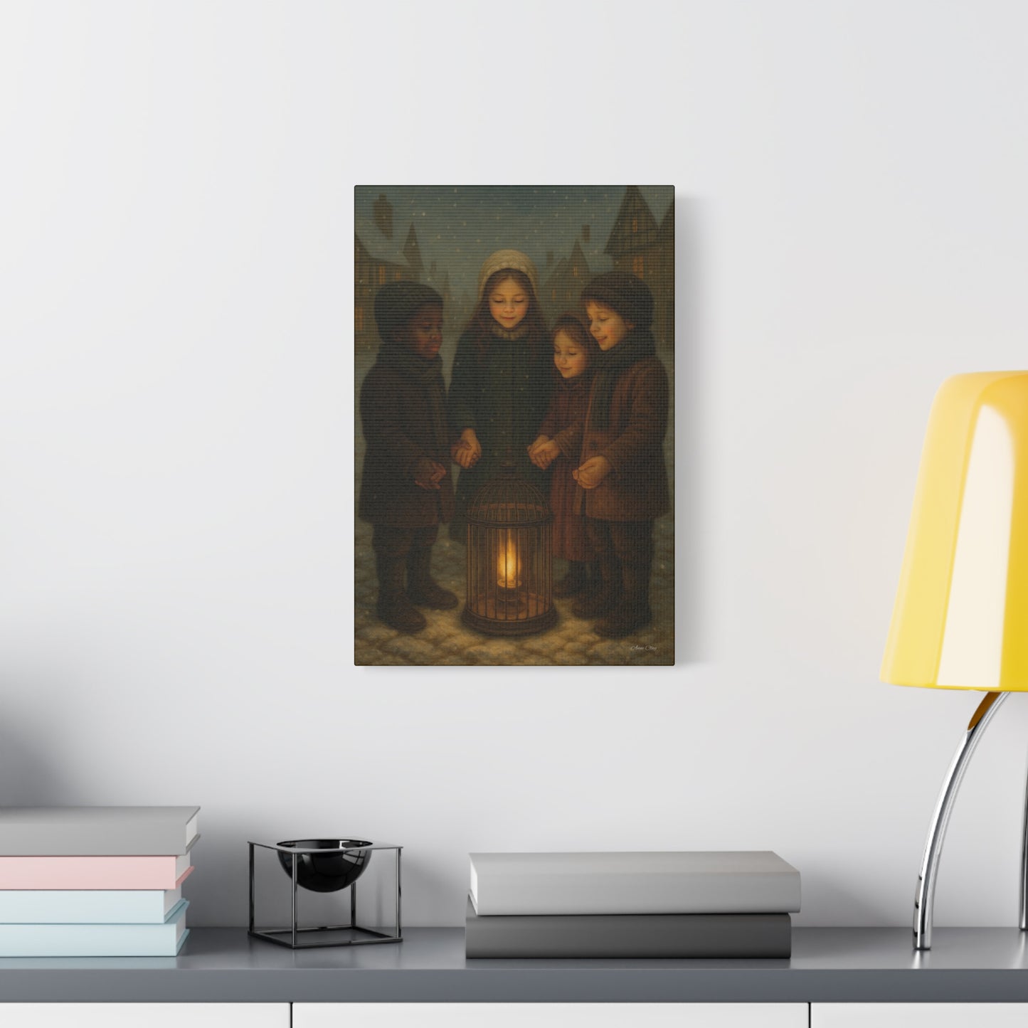 United We Stand Winter Scene Canvas Print - Cozy Holiday Decor