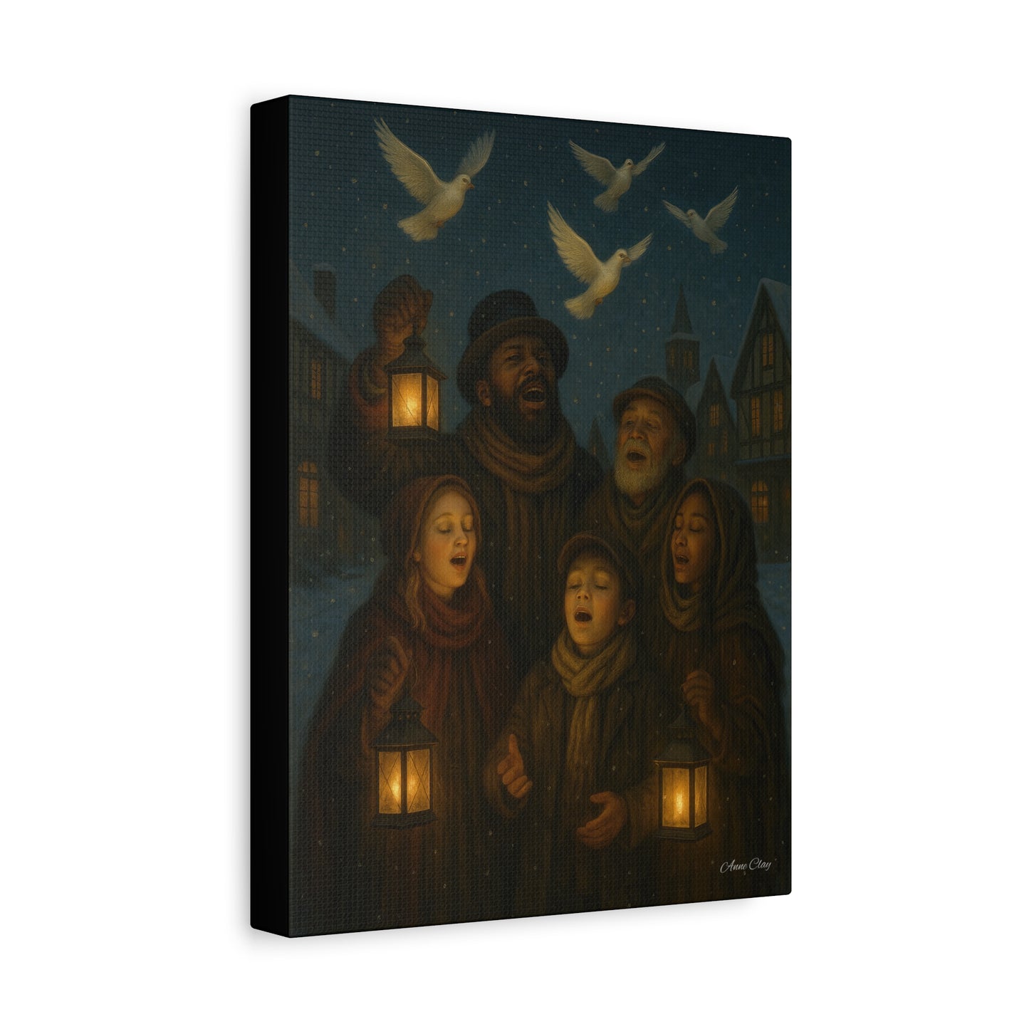 Spirit of Christmas  Carolers Canvas Wall Art