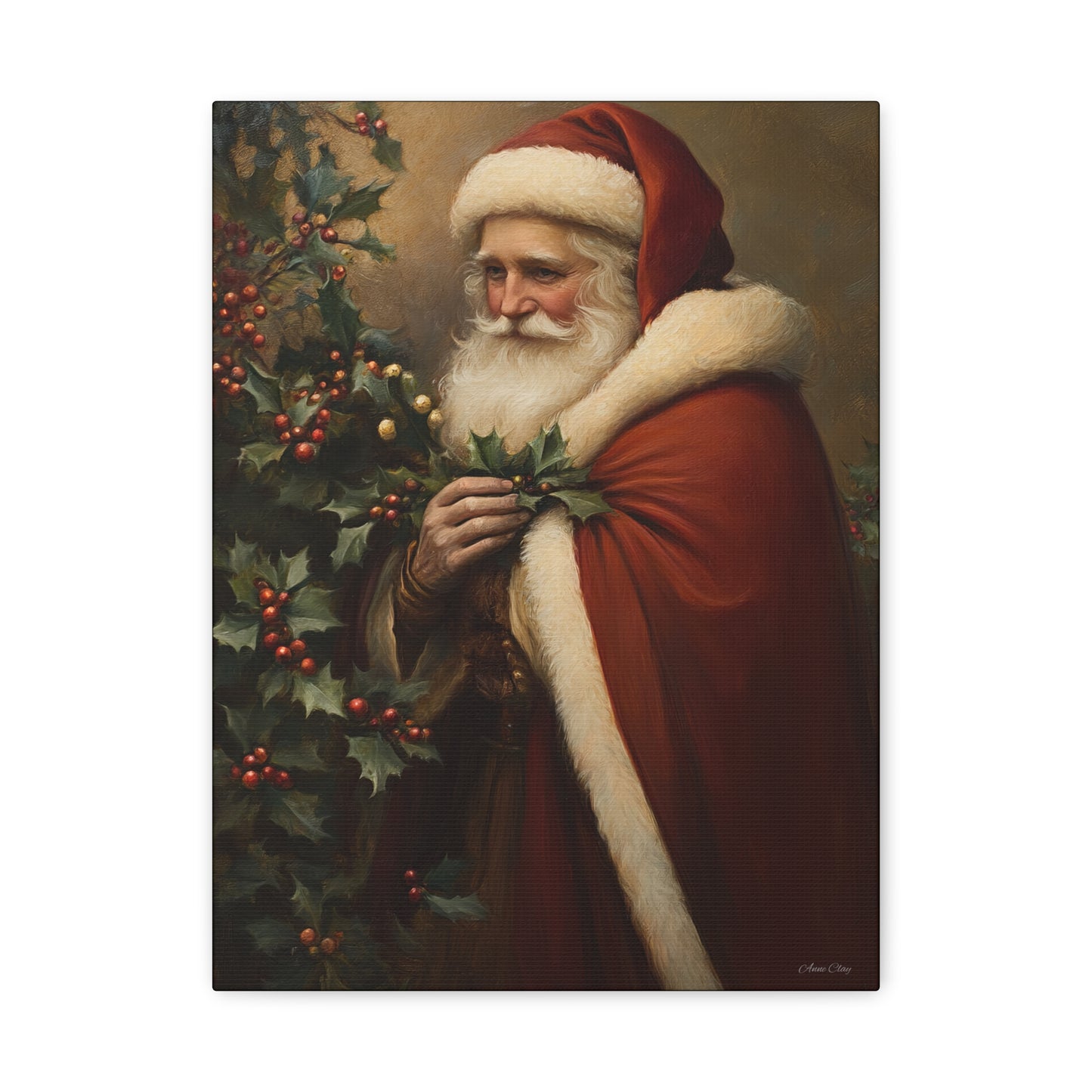 WS Secret Santa Matte Canvas, Stretched, 1.25"